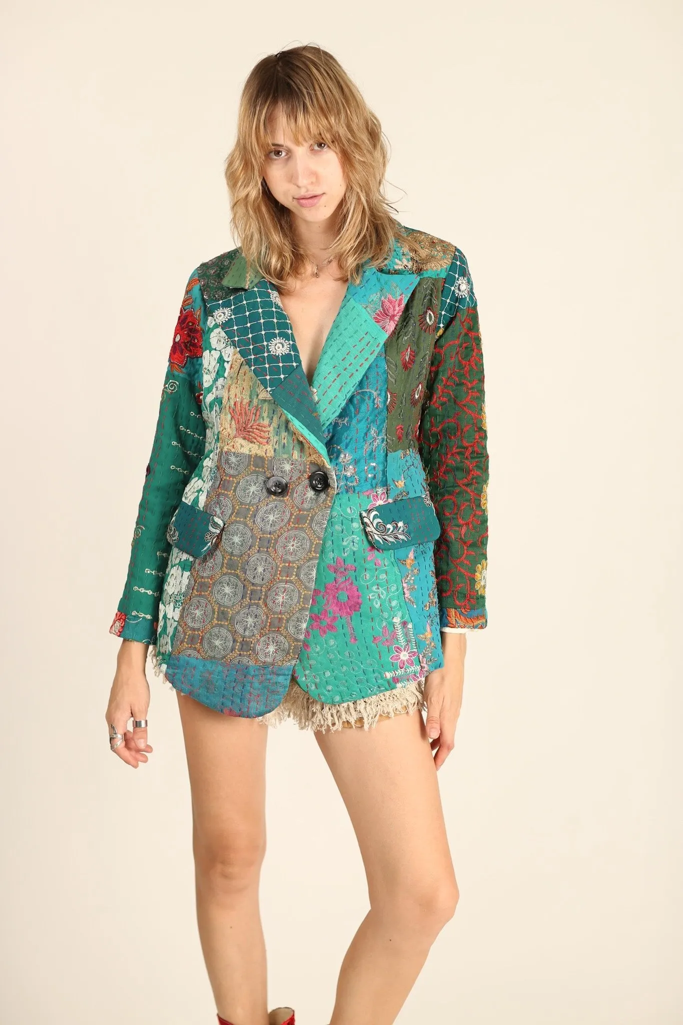 EMBROIDERED PATCHWORK JACKET PENNY