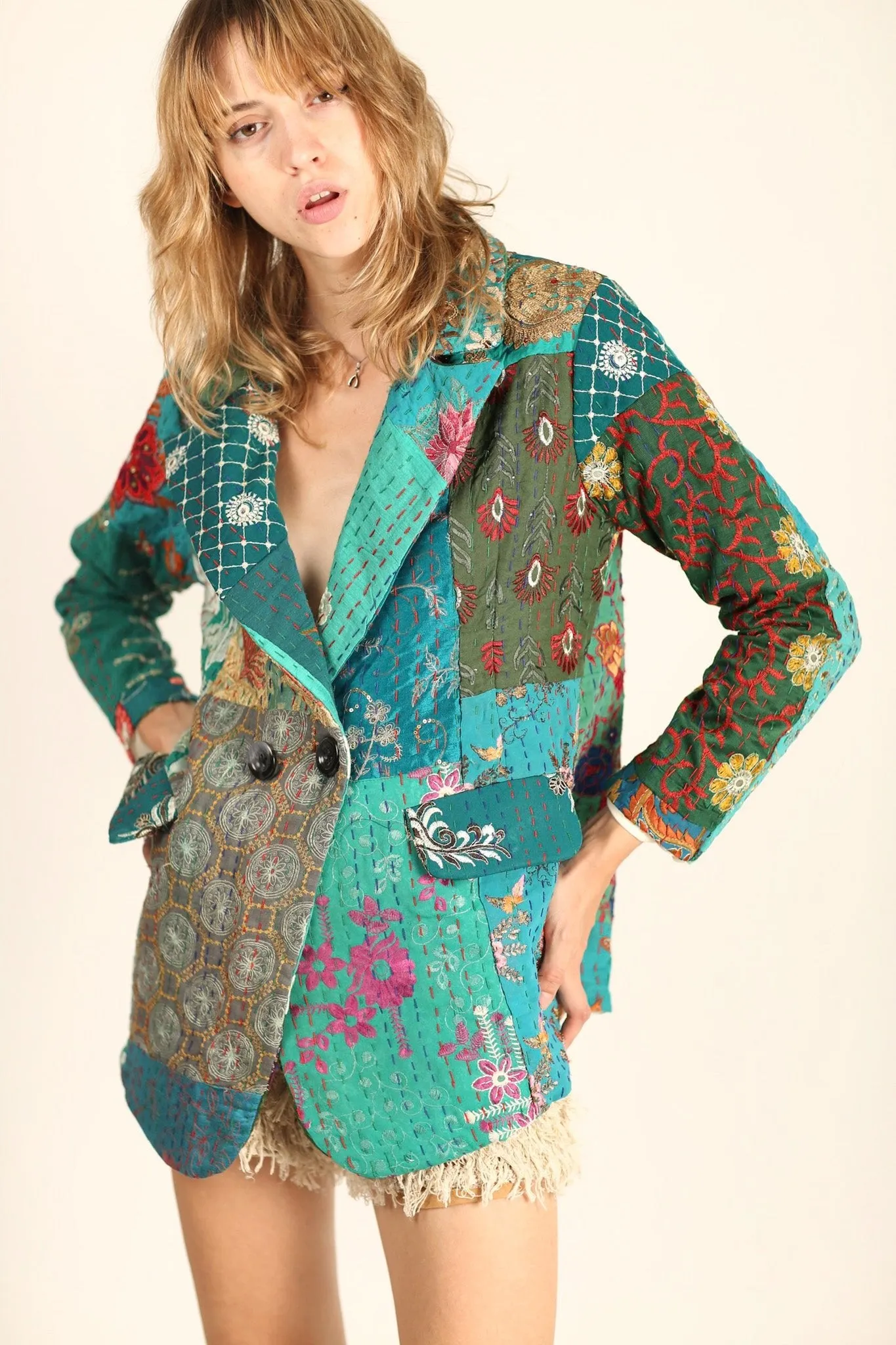 EMBROIDERED PATCHWORK JACKET PENNY