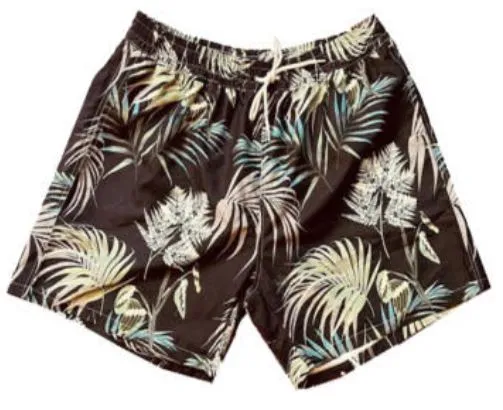 Falcon Bay Big Men's Leaves Patterned Swim Short