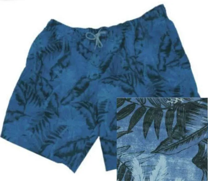 Falcon Bay Big Men's Leaves Patterned Swim Short