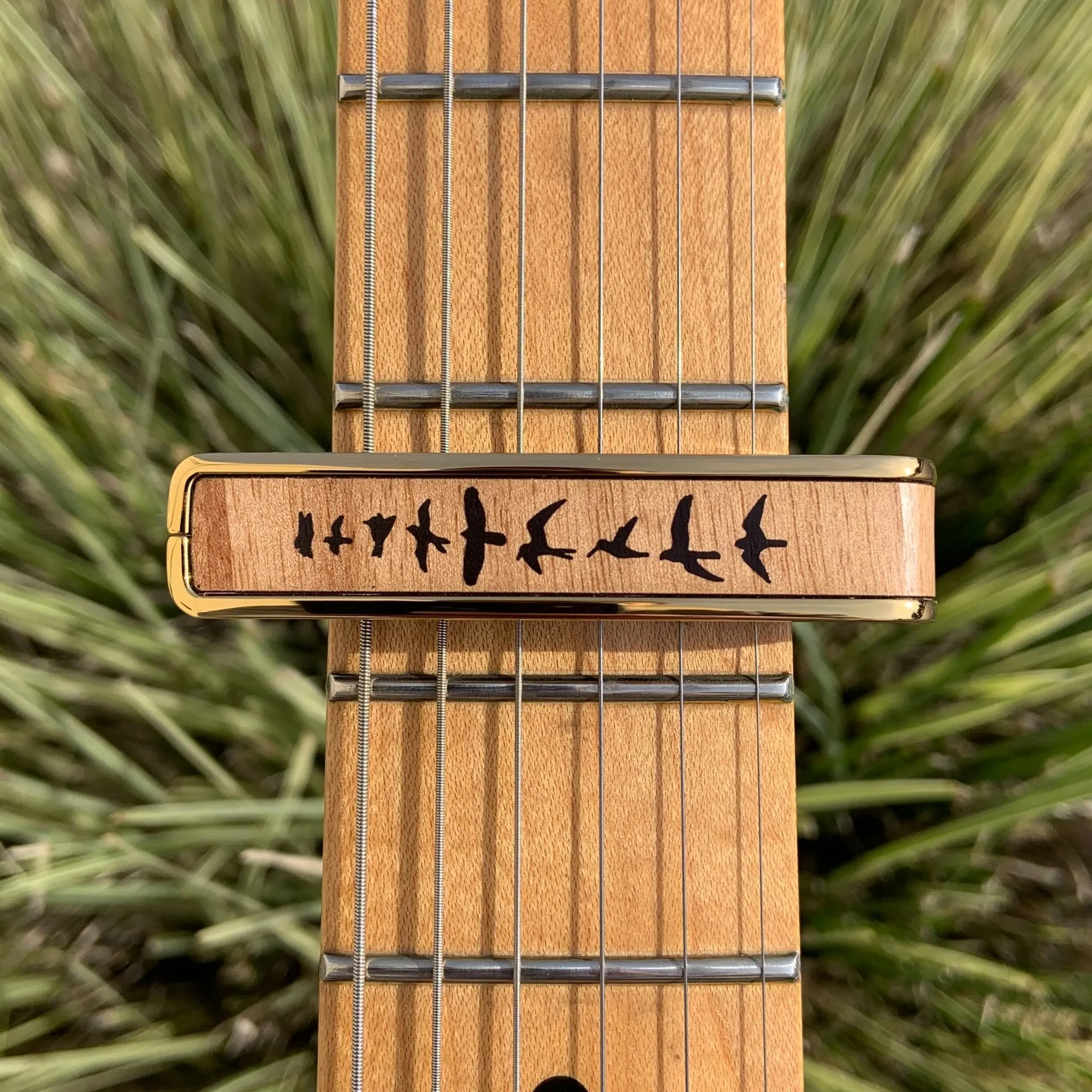 Flamed Maple Birds | Deluxe Capo