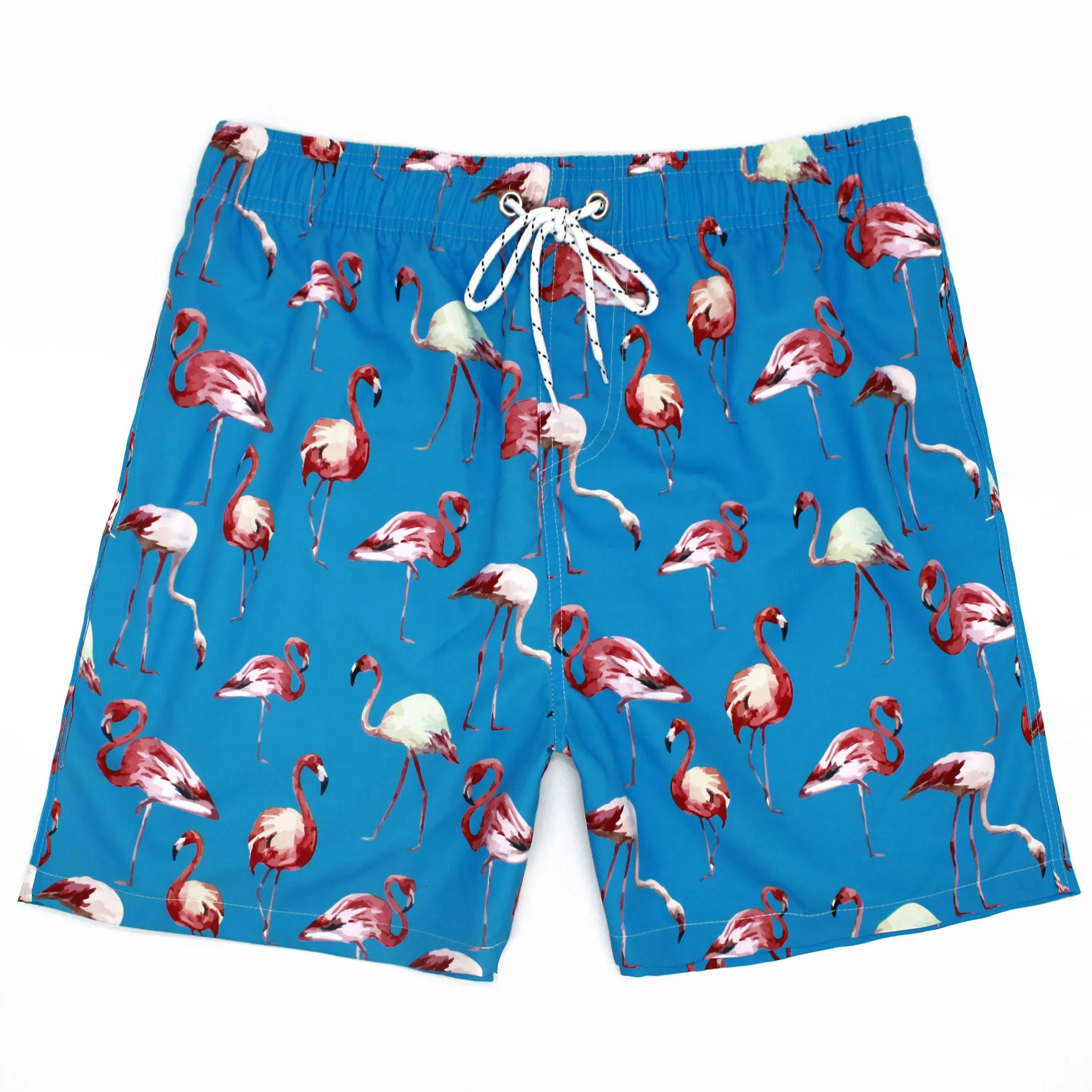 Flamingos Printed Beach Shorts