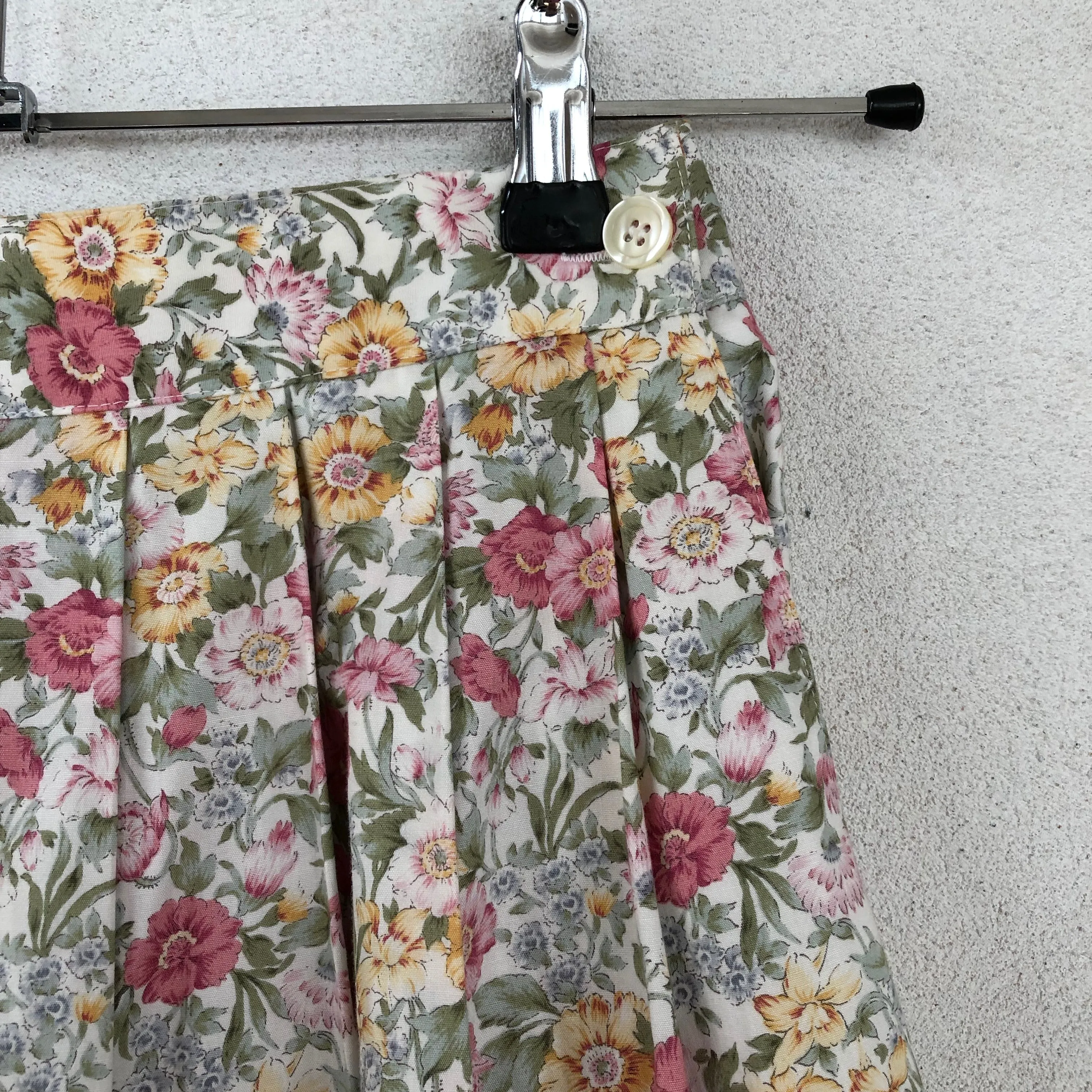 Floral Print Patchwork Midi Skirt