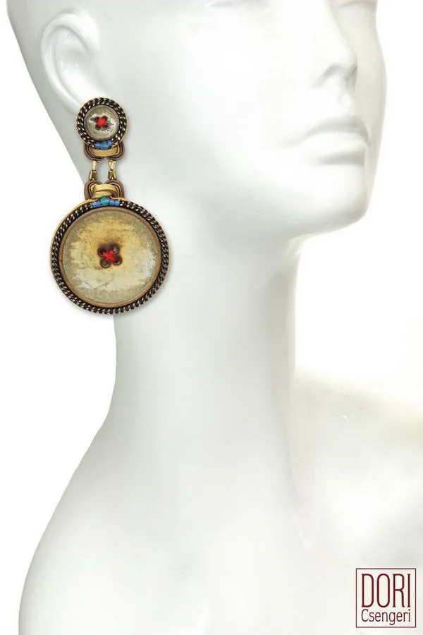 Giulia Impressive Button Earrings