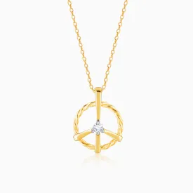 Gold Eternal Peace Diamond Pendant