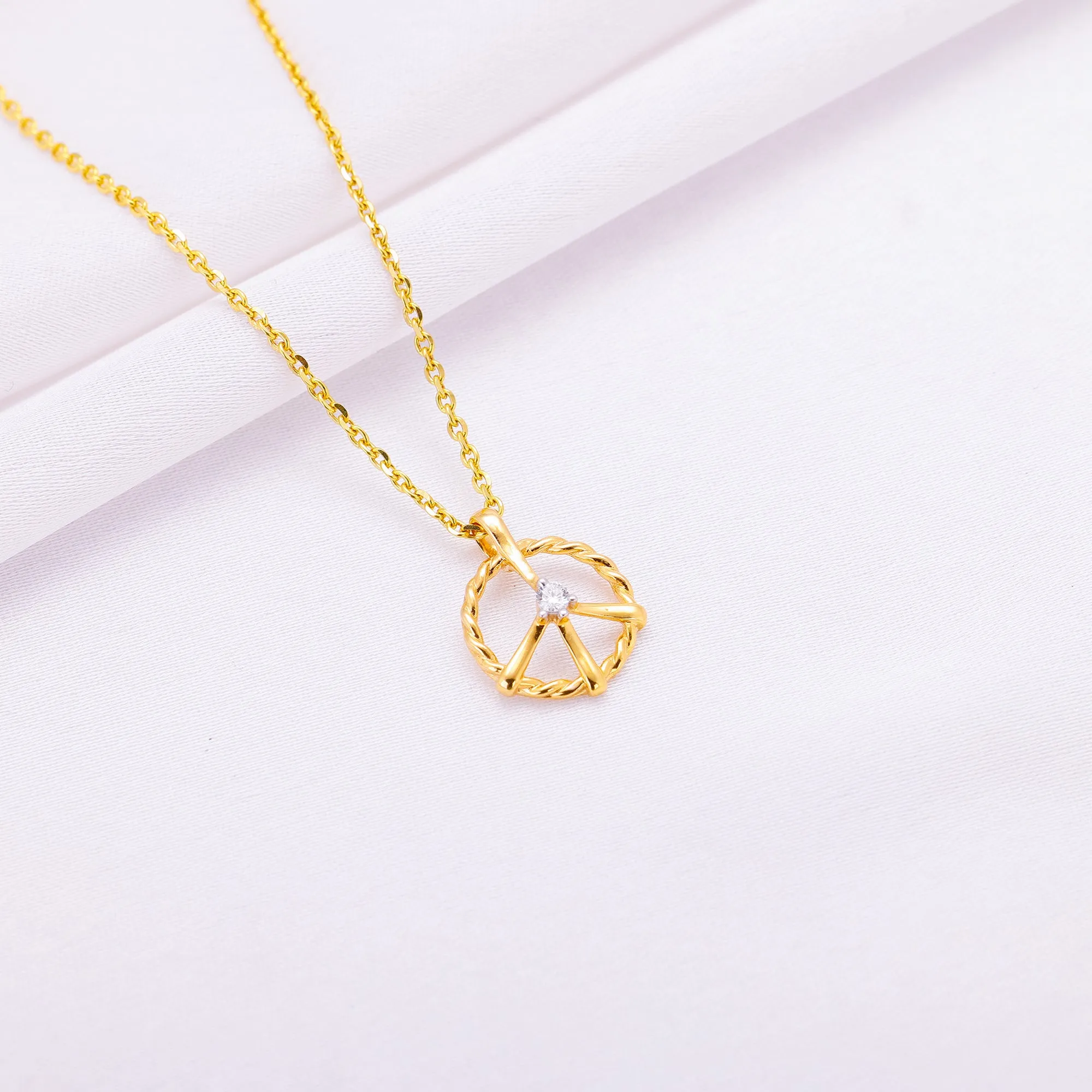 Gold Eternal Peace Diamond Pendant