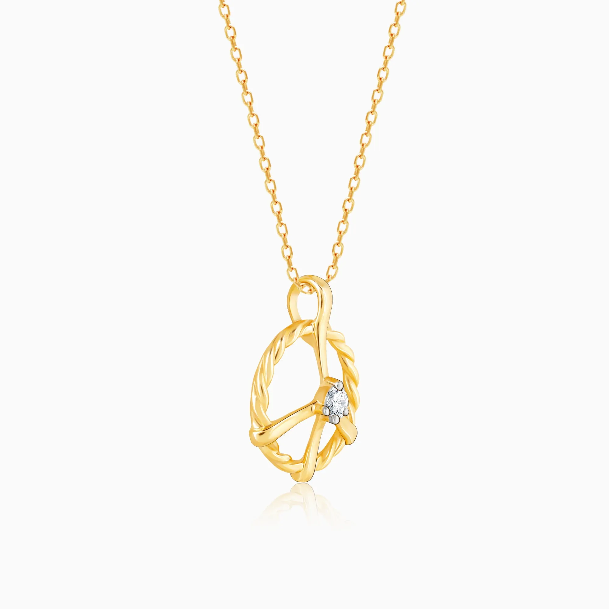 Gold Eternal Peace Diamond Pendant