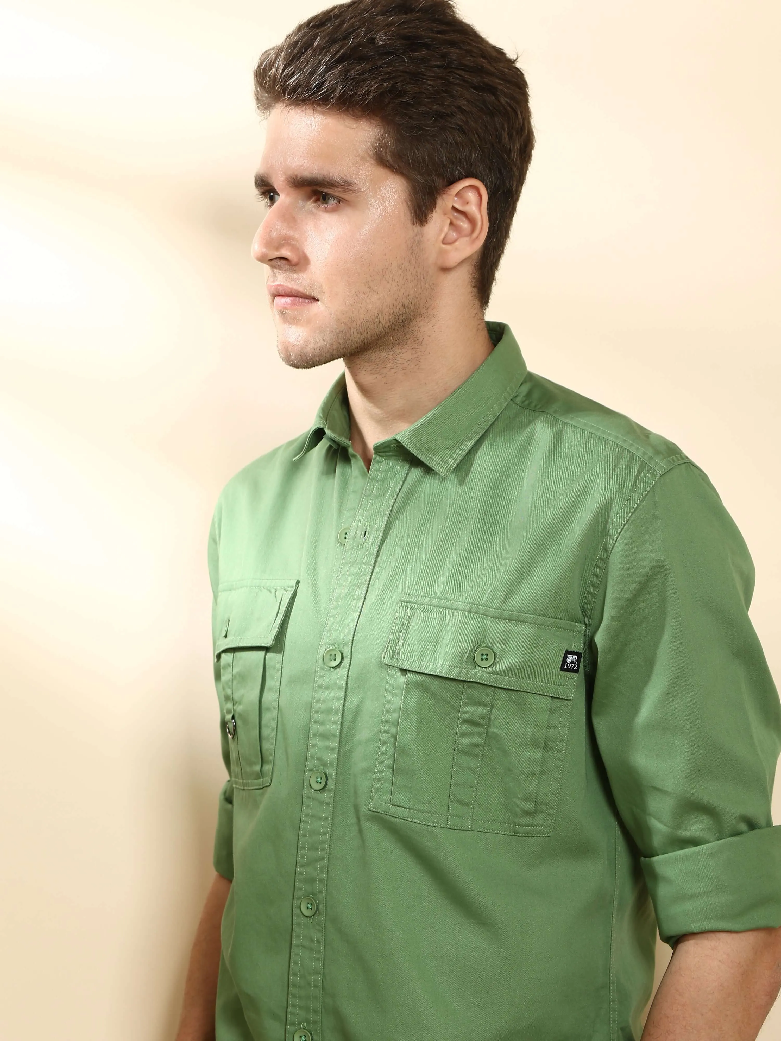 Green Cargo casual full sleeve shirt