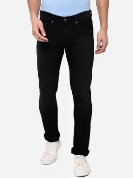 Greyish Black Washed Narrow Fit Jeans | Greenfibre