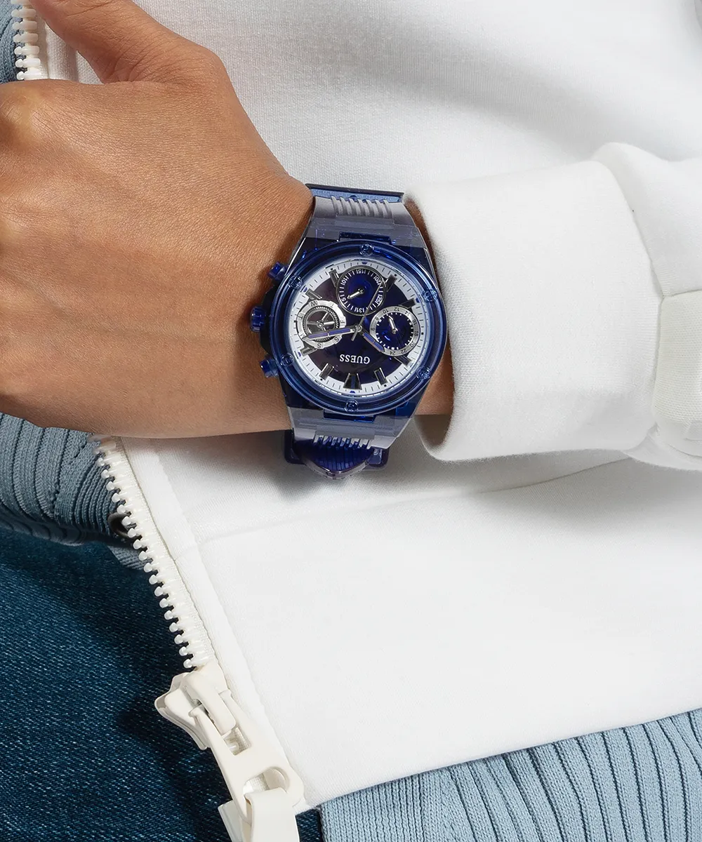 GUESS Eco-Friendly Blue Bio-Based Multi-function Watch