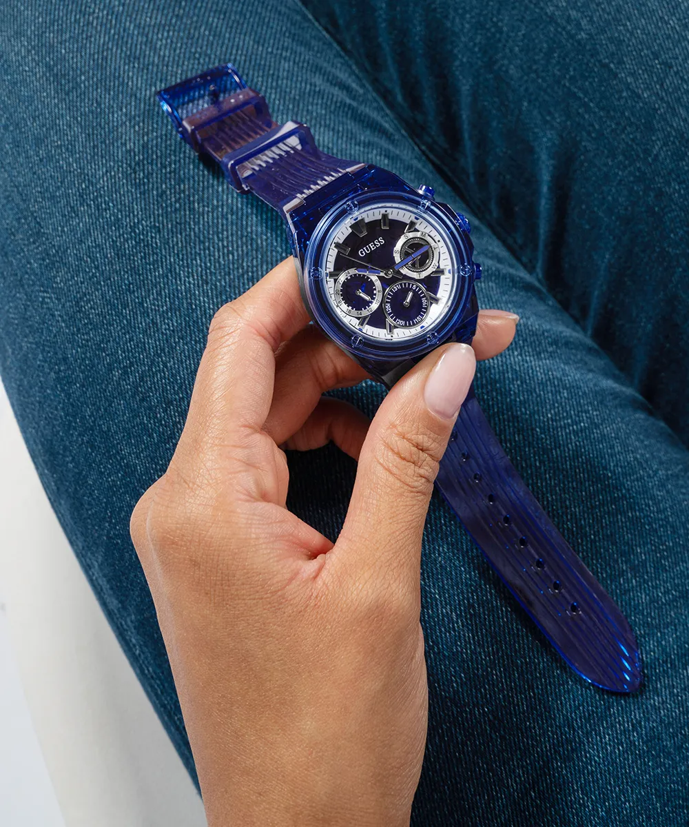 GUESS Eco-Friendly Blue Bio-Based Multi-function Watch