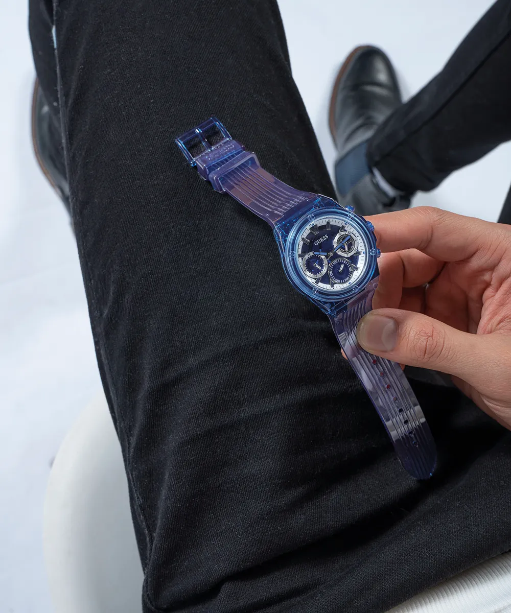 GUESS Eco-Friendly Blue Bio-Based Multi-function Watch