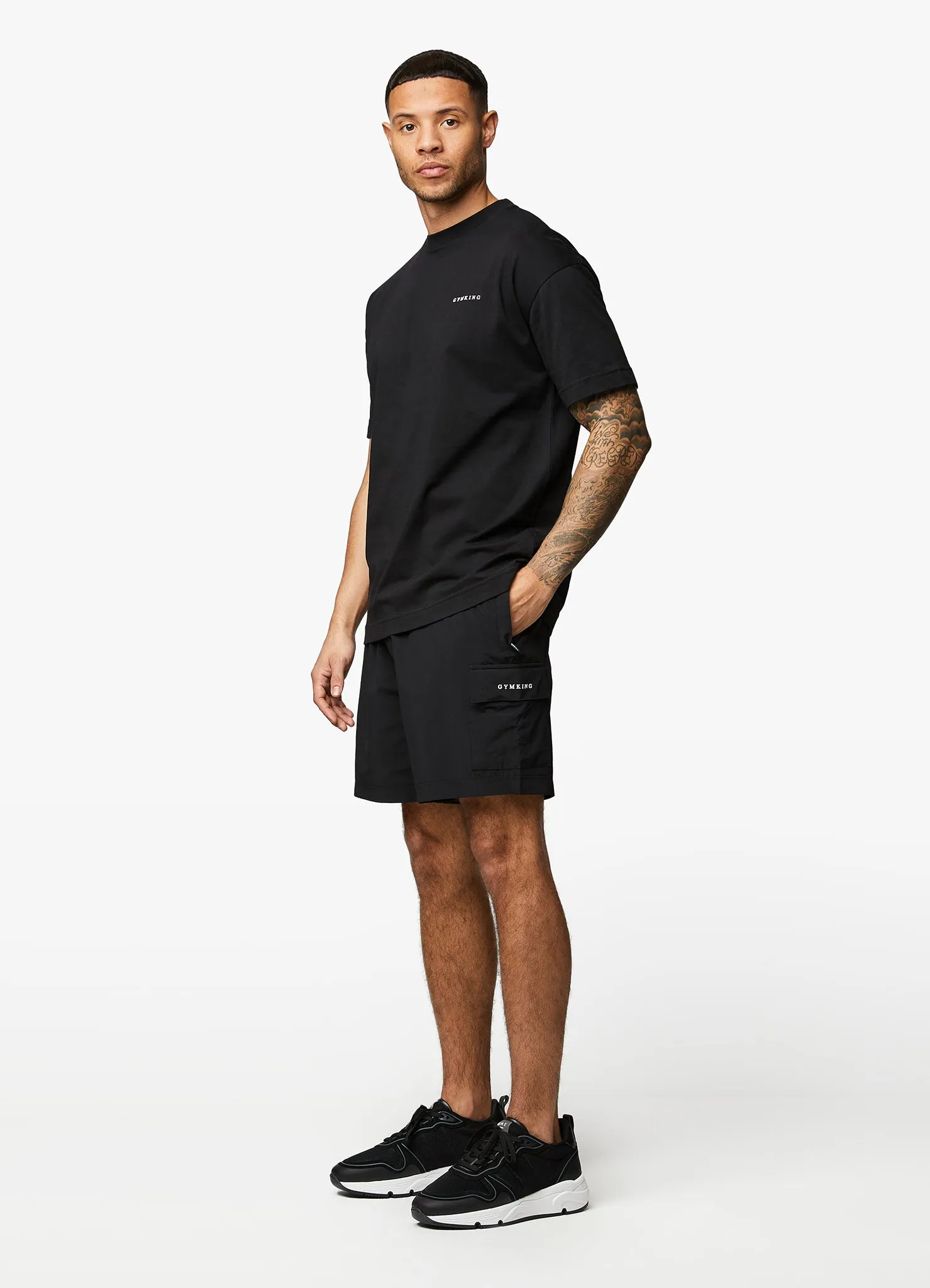 Gym King Utility Woven Cargo Short - Black