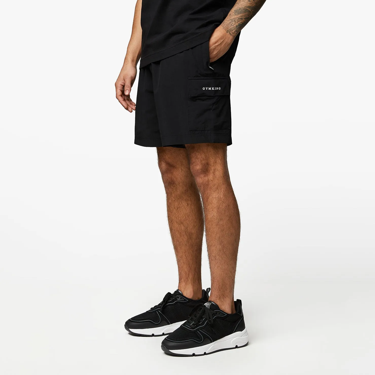 Gym King Utility Woven Cargo Short - Black