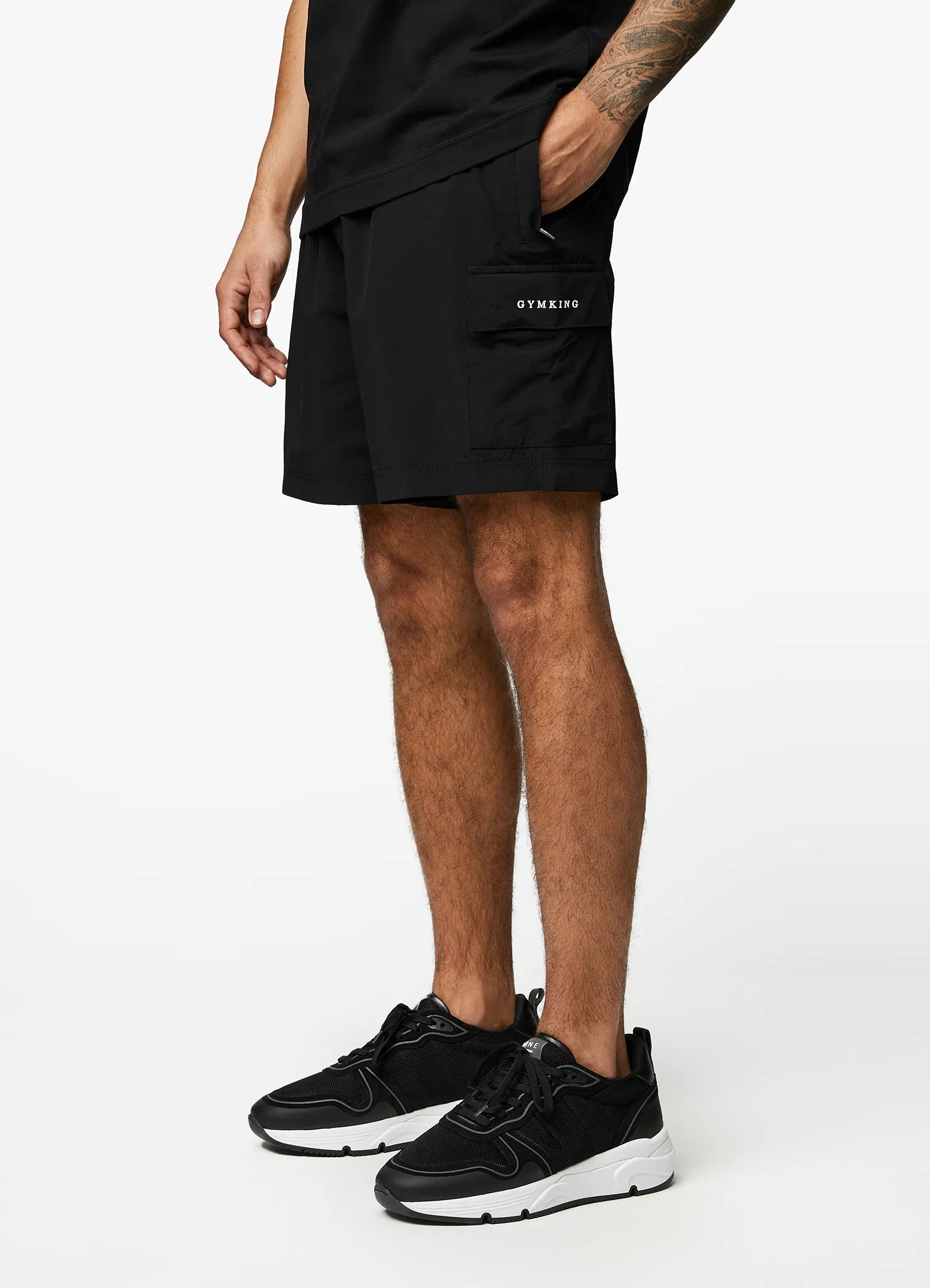 Gym King Utility Woven Cargo Short - Black