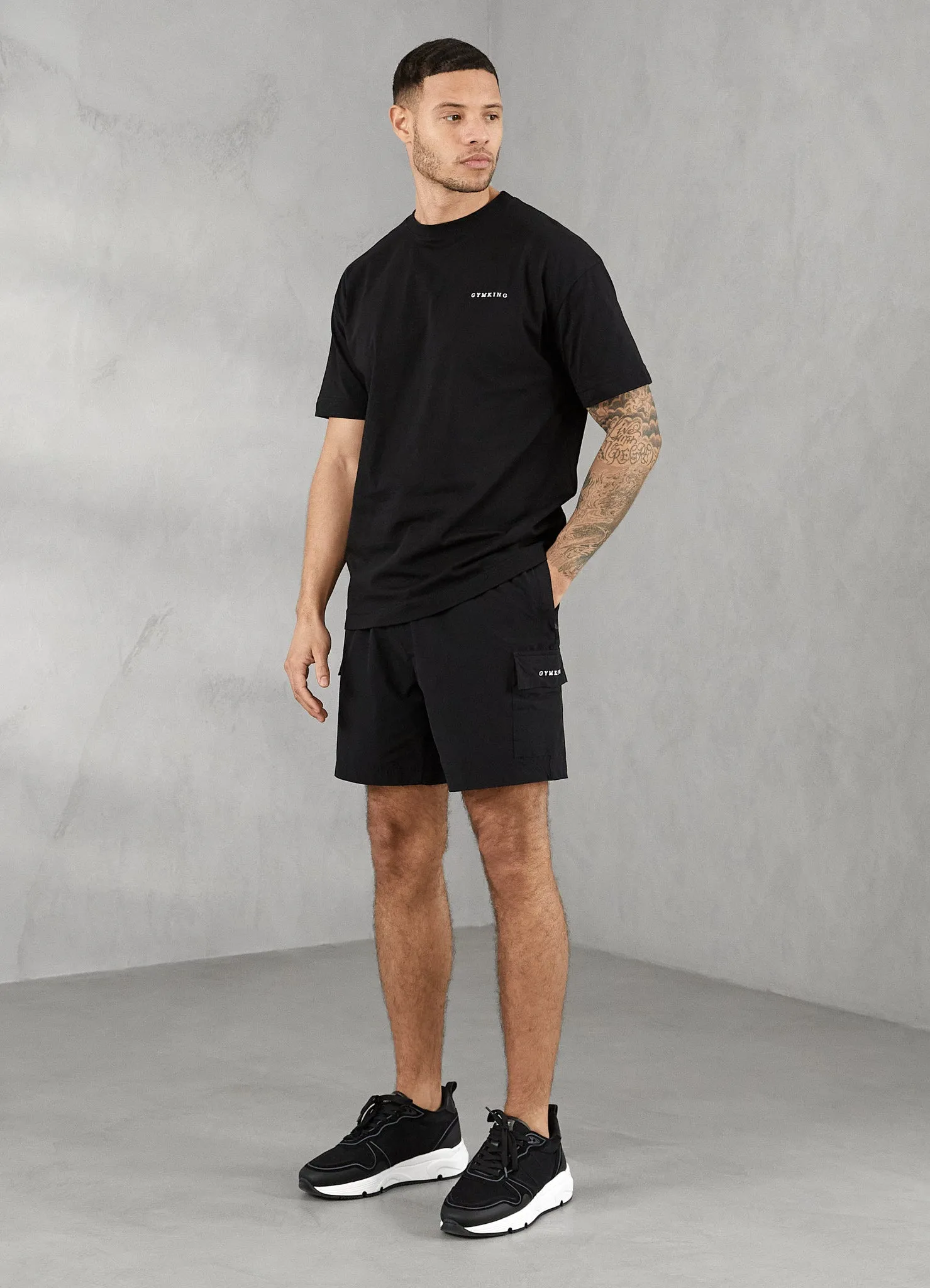 Gym King Utility Woven Cargo Short - Black