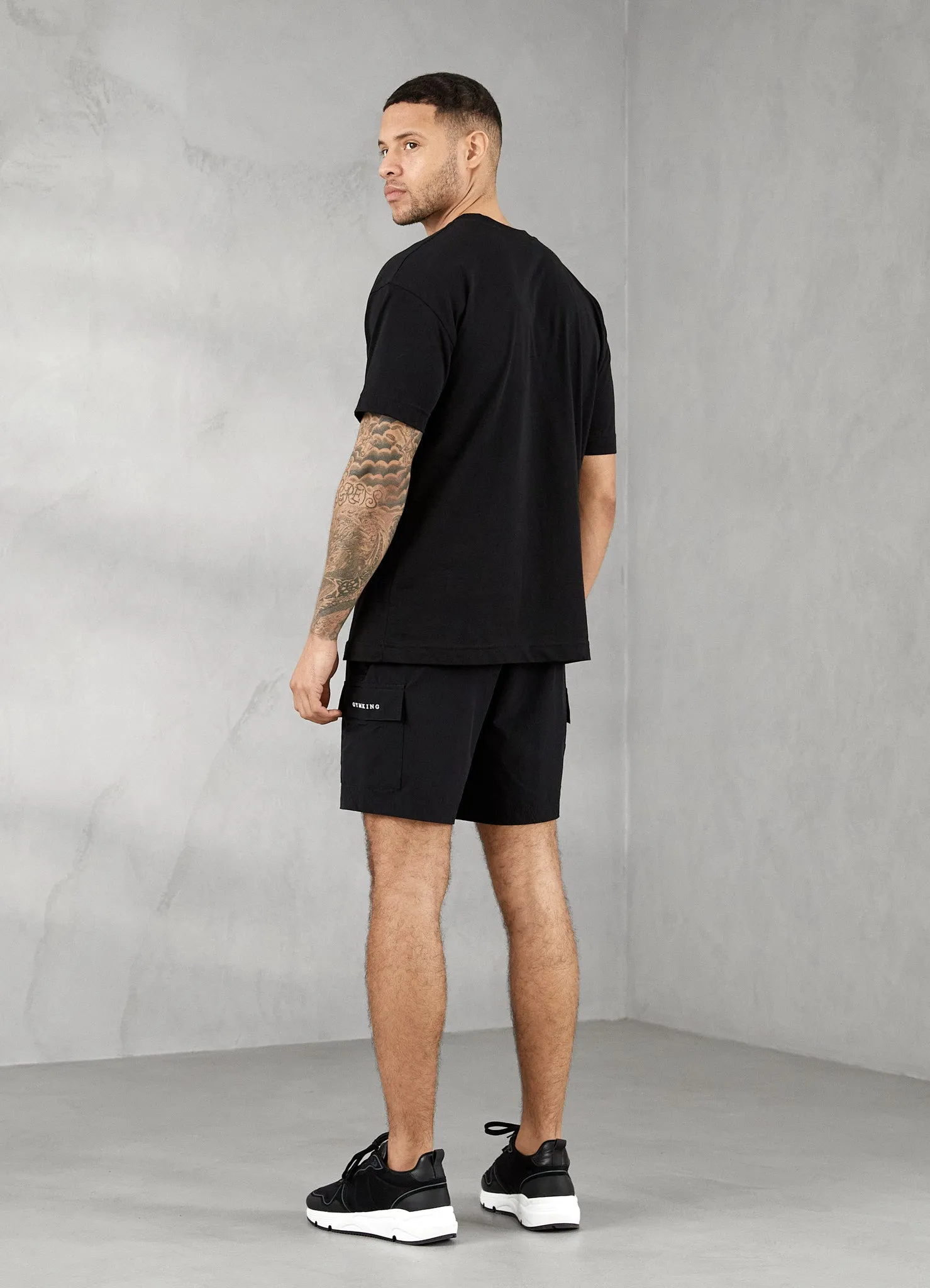 Gym King Utility Woven Cargo Short - Black