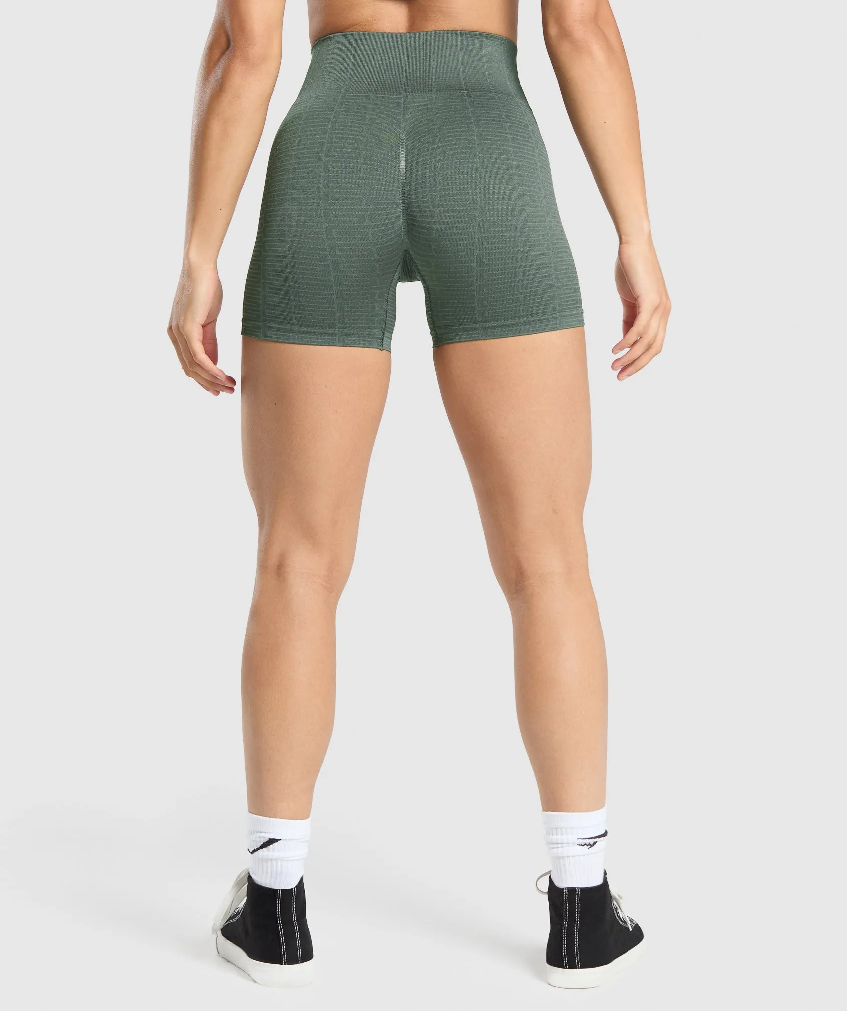 Gymshark Adapt Monogram Seamless Shorts - Slate Teal/Cargo Teal