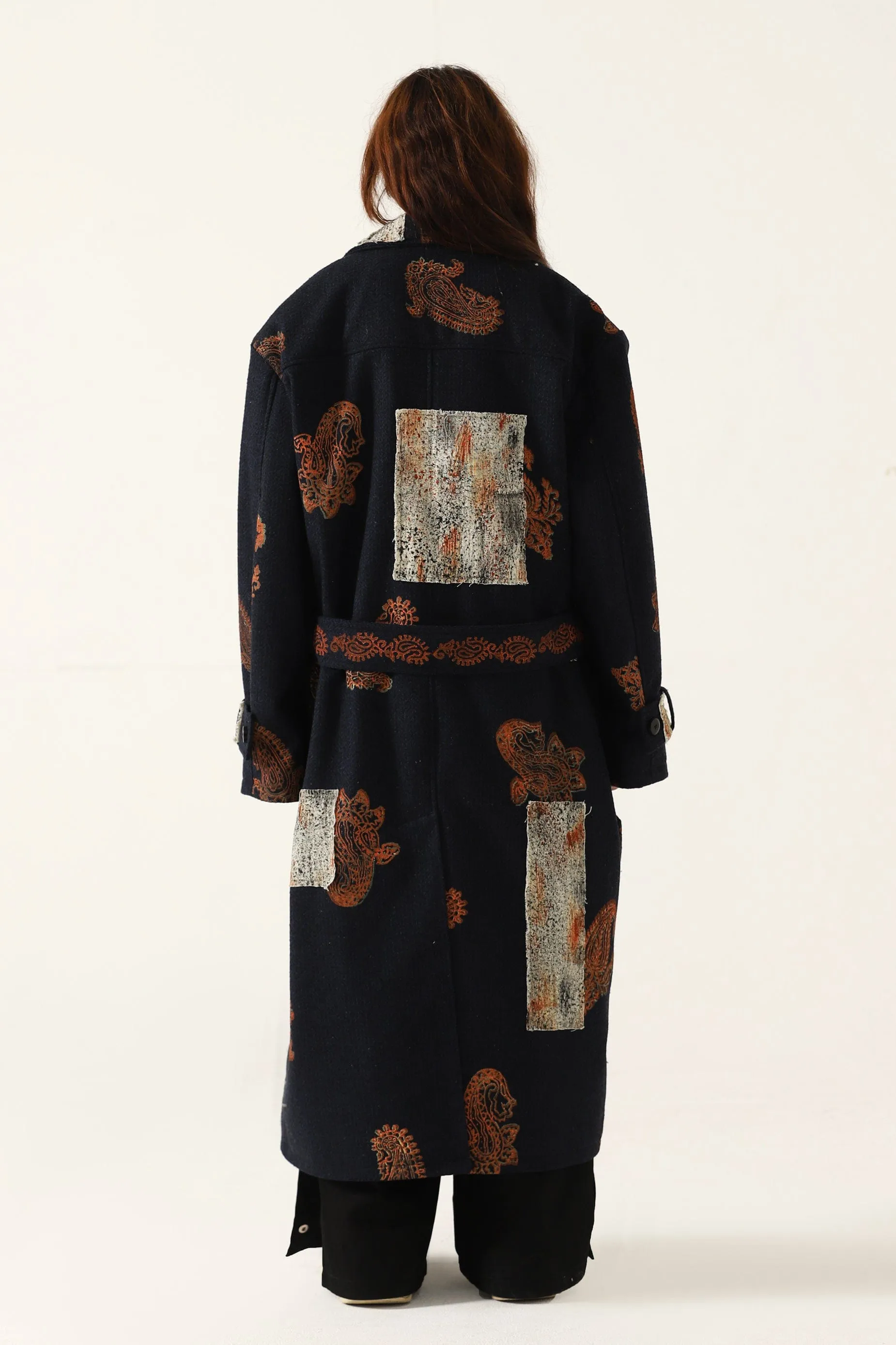 HAND BLCOK PRINT PATCHWORK LONG COAT