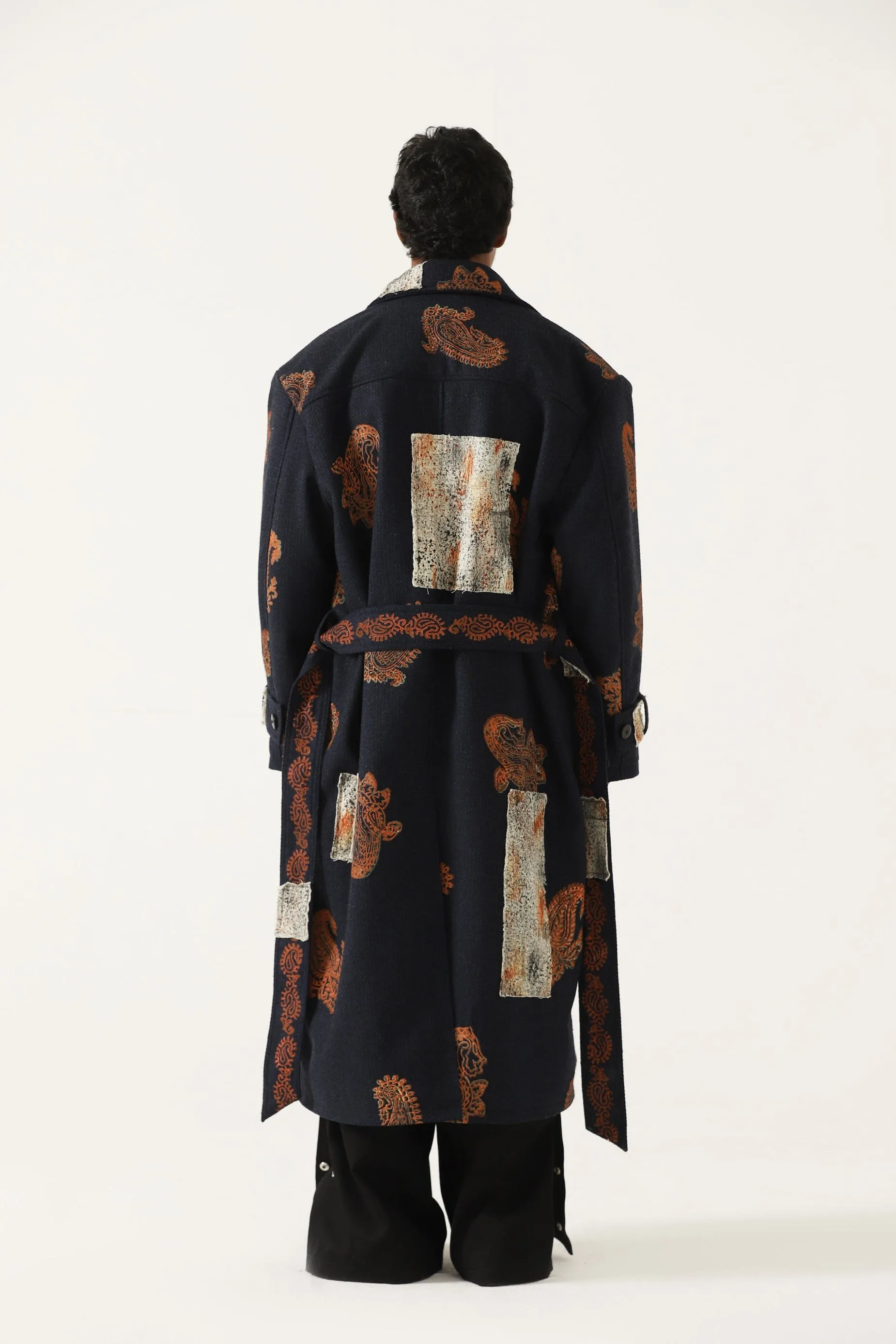 HAND BLCOK PRINT PATCHWORK LONG COAT