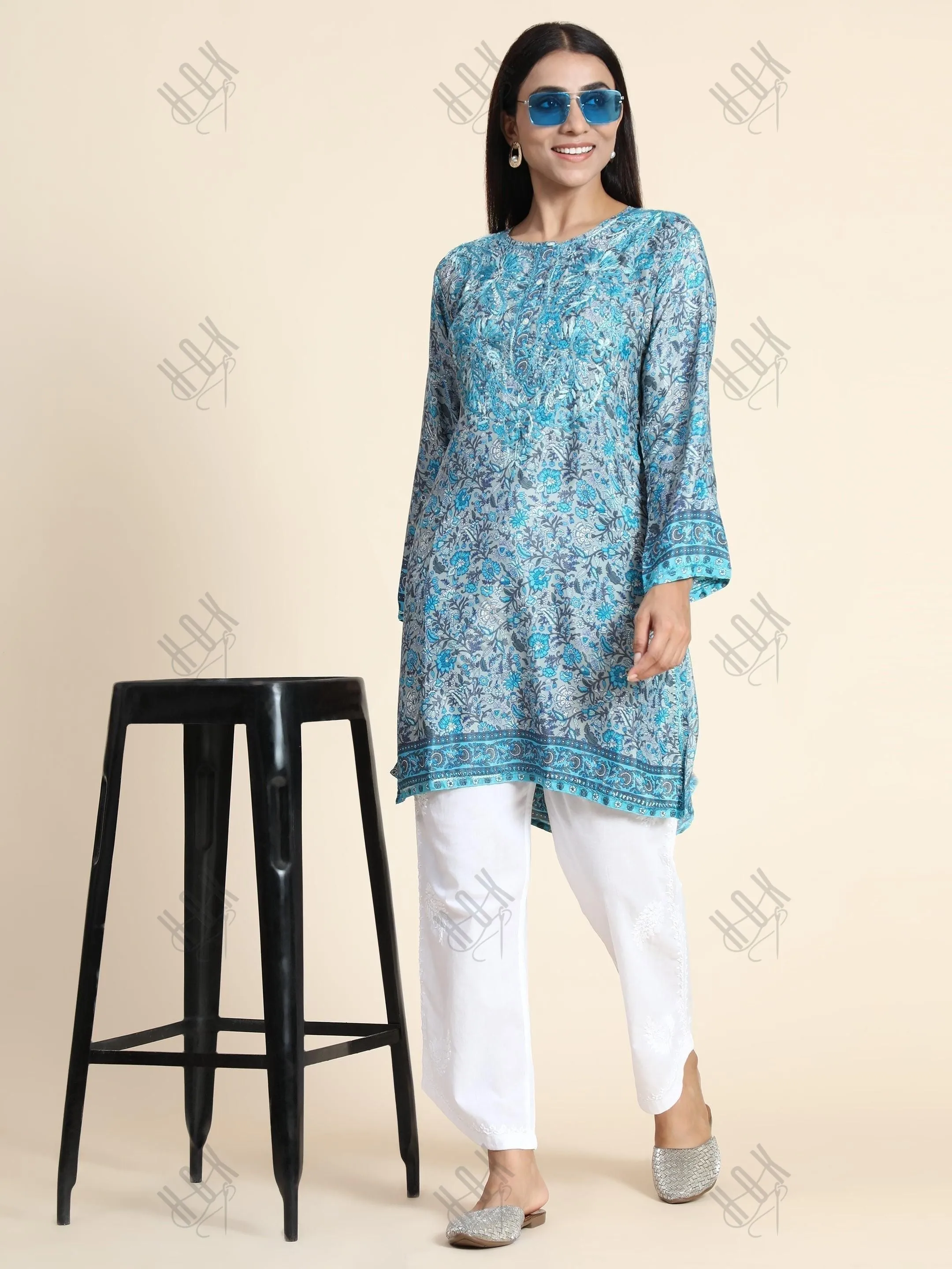 Hand Embroidery Chinakari LongTunic for Women