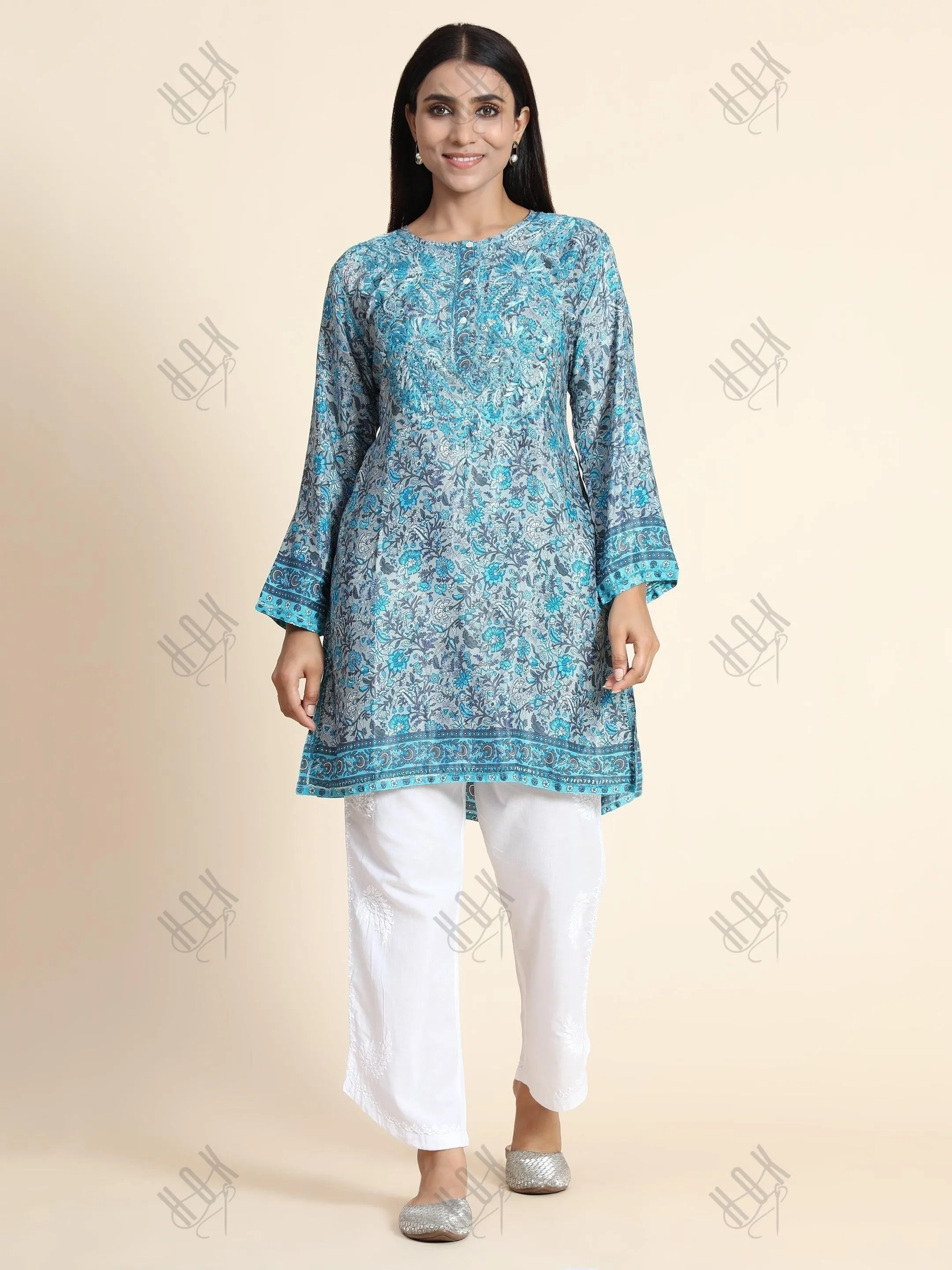 Hand Embroidery Chinakari LongTunic for Women