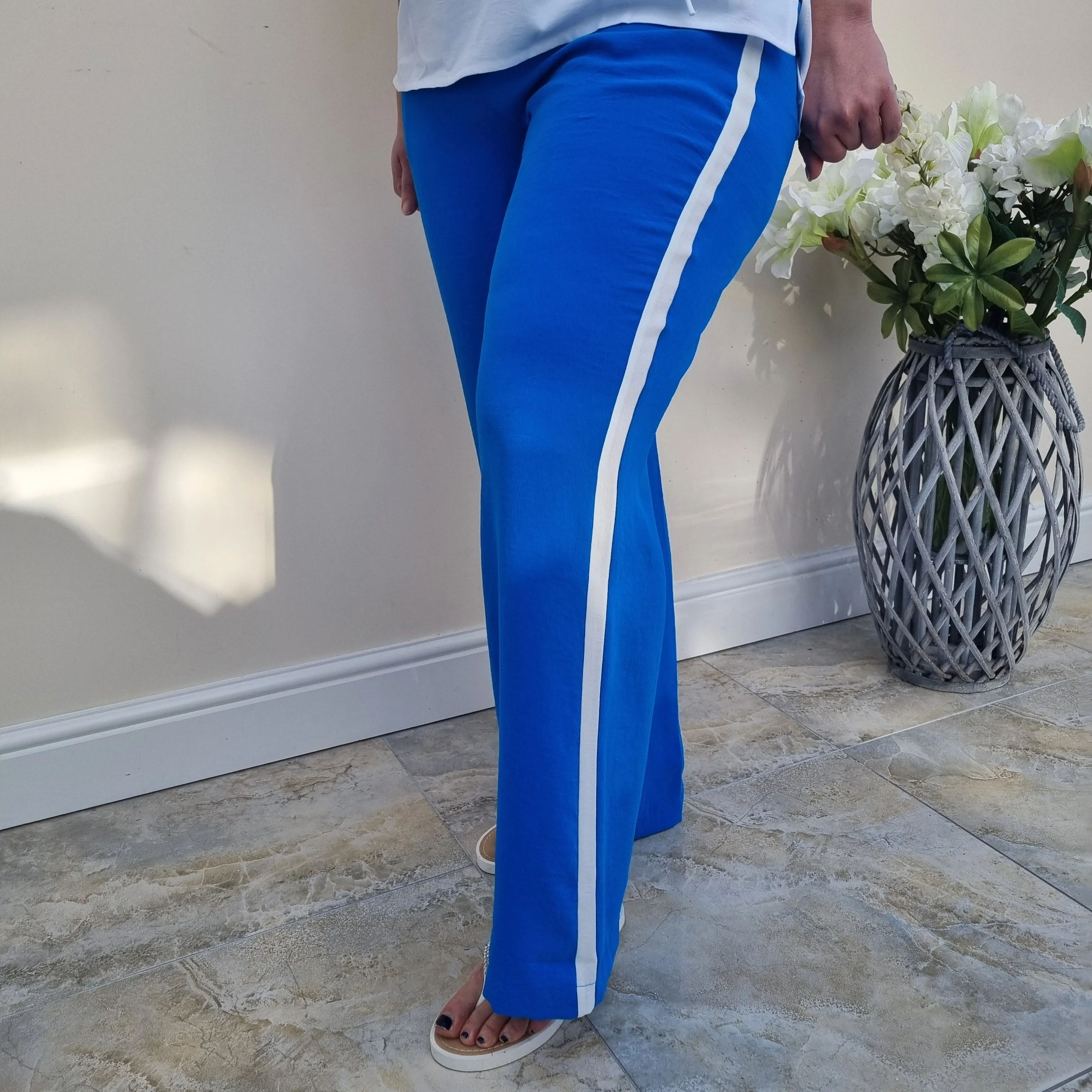 I.NCO Wide leg stripe Trousers