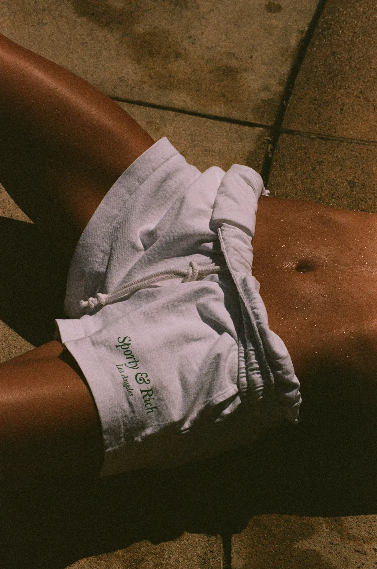 Italic Logo Disco Short - White/Verde