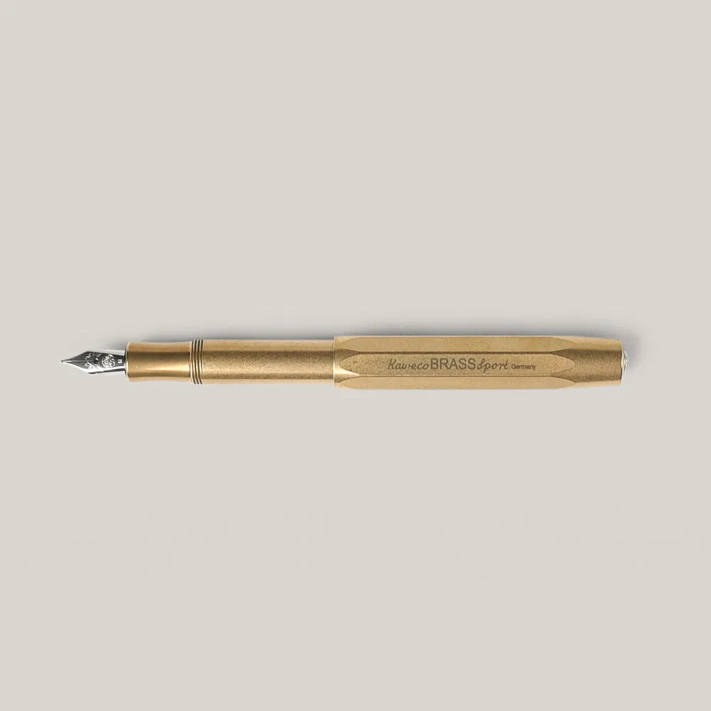 KAWECO BRASS SPORT FOUNTAIN PEN - MEDIUM