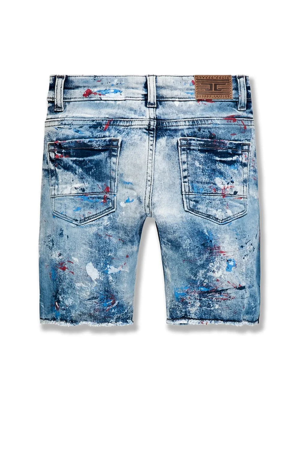 Kids Odyssey Striped Denim Shorts (Summer Sale)