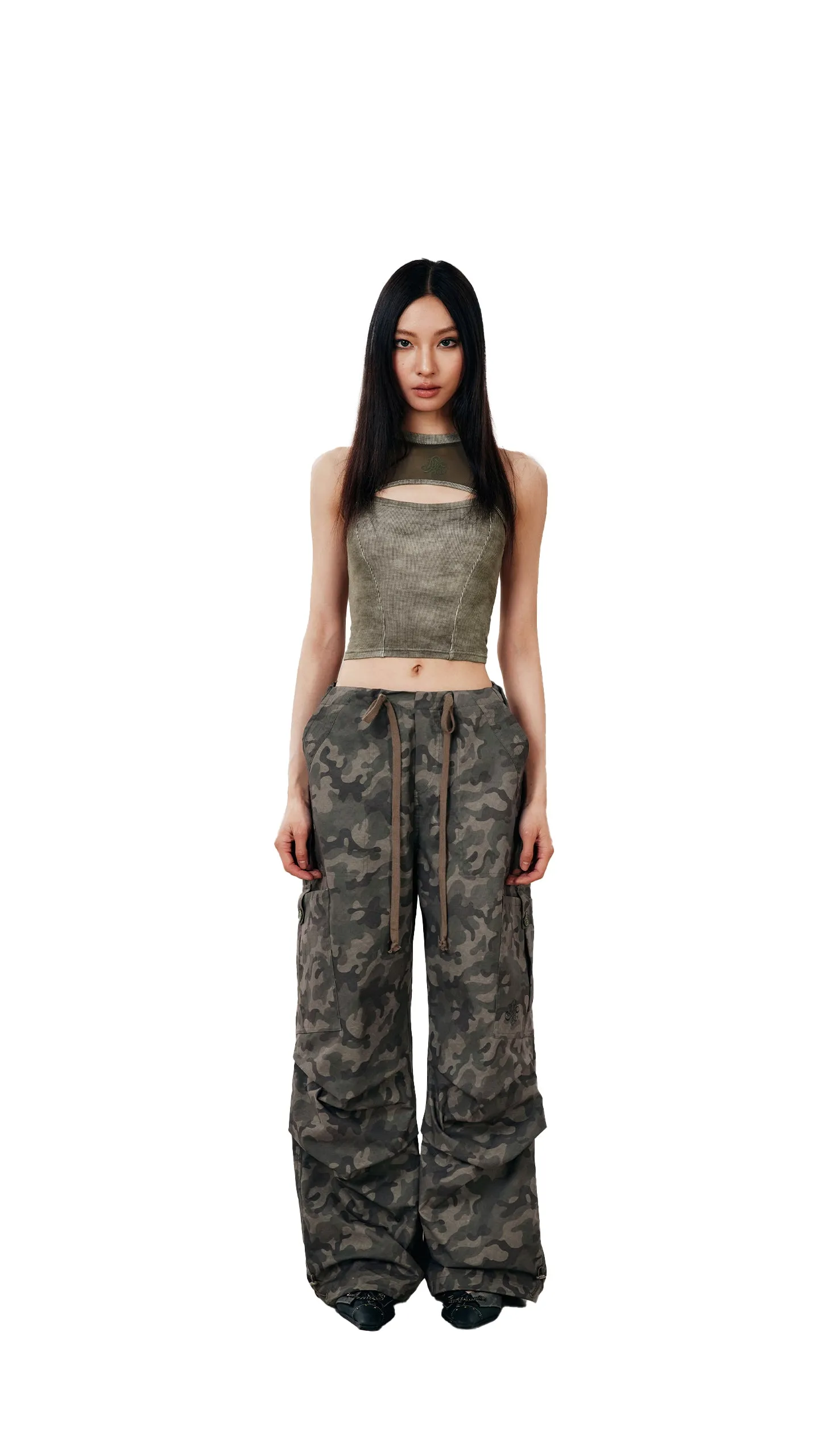 Loose Wide-leg Casual Paratrooper Pants