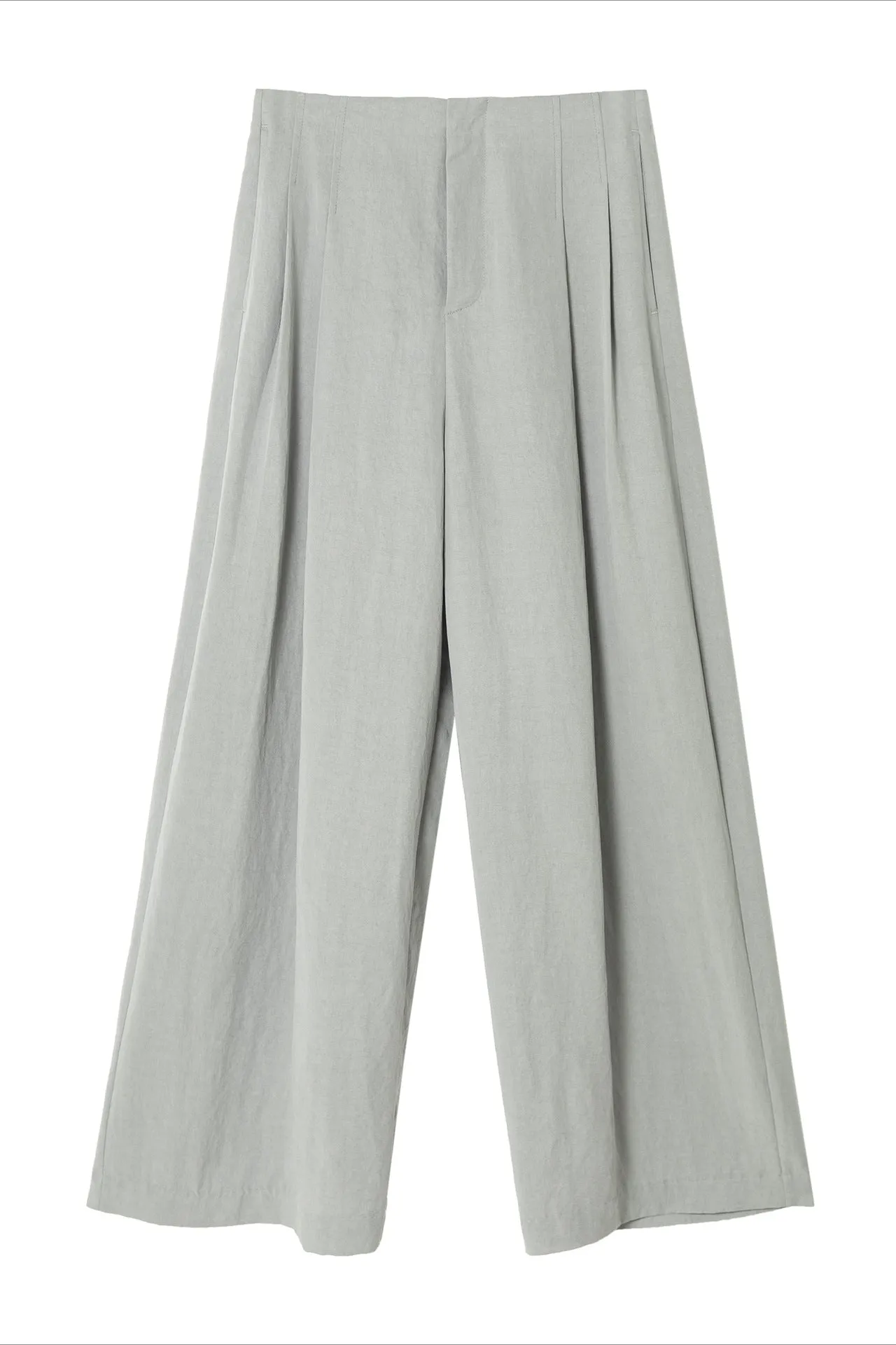 Lyocell blend brushed textured wide leg pants | 5 color