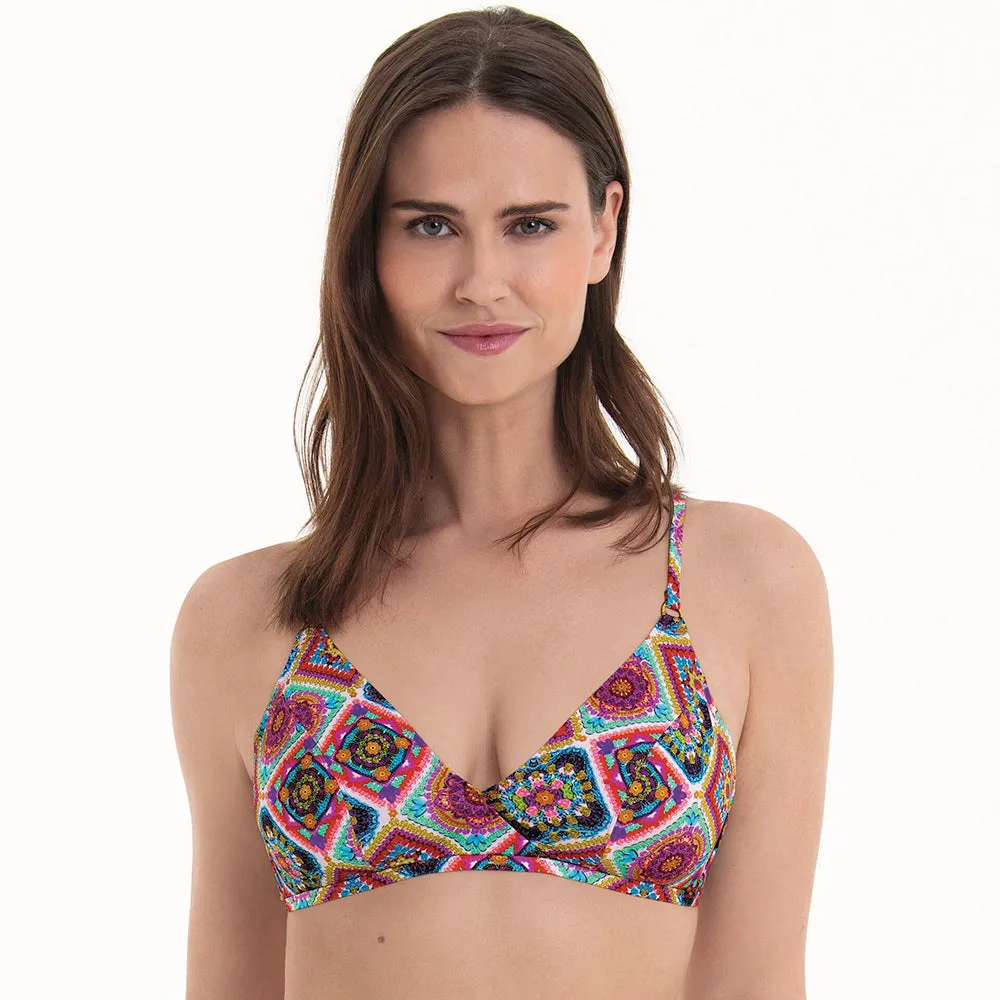 Minou Crochet Print Bikini Top