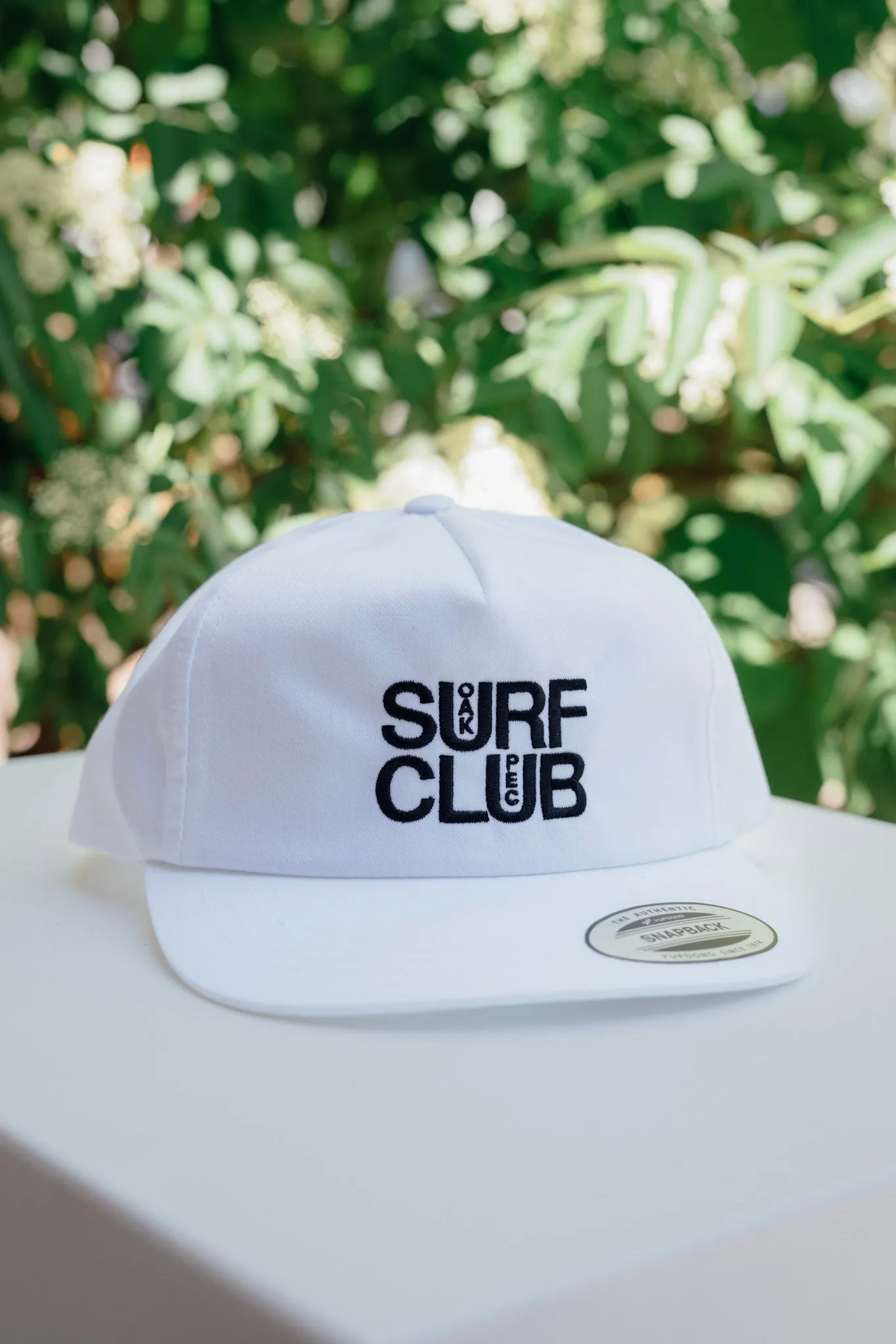 OAK SURF CLUB UNISEX PEC UNSTRUCTURED 5-PANEL - WHITE