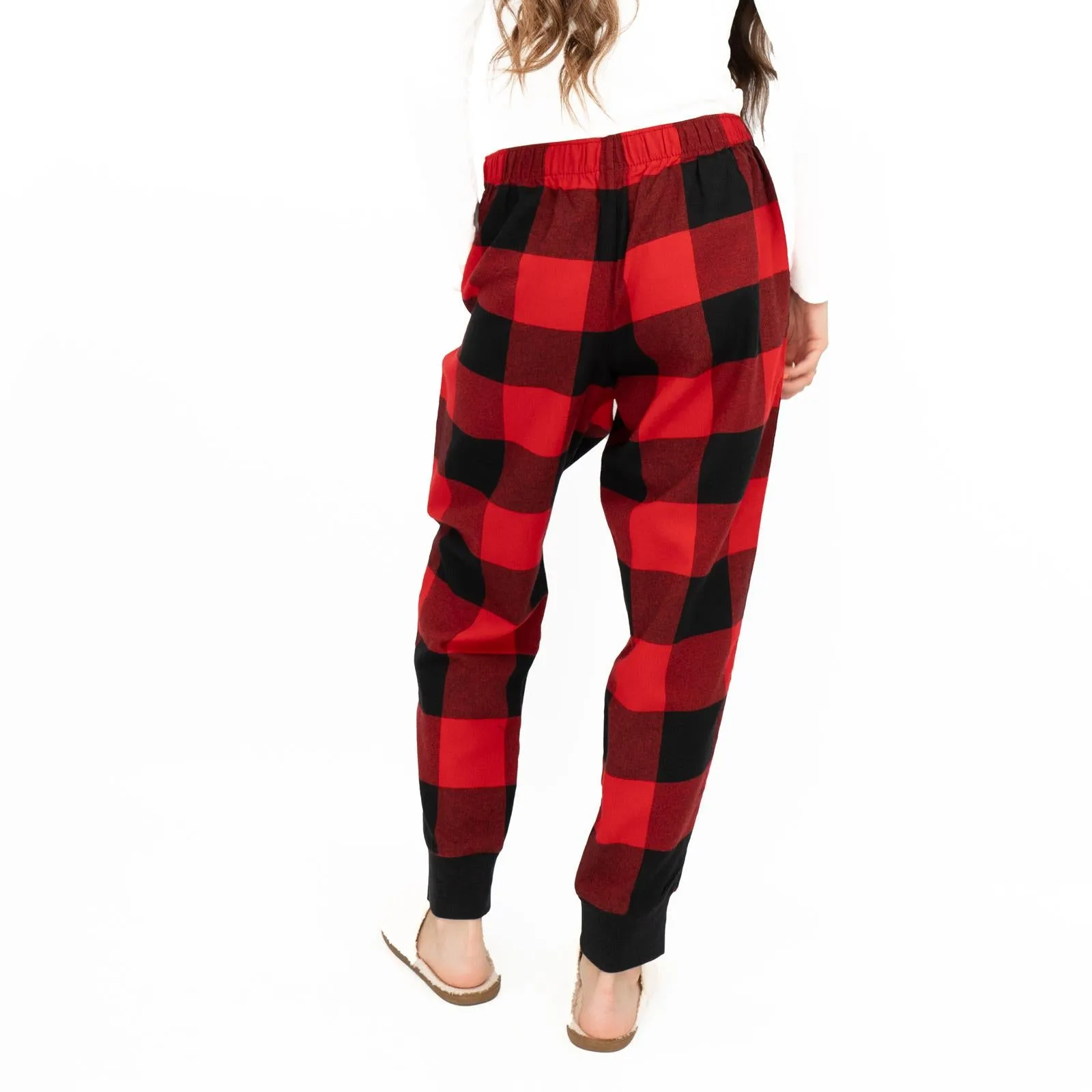 Old Navy Gap Womens Red Tartan Jogger Style Pyjama Bottoms Elasticated Waist PJ Trousers