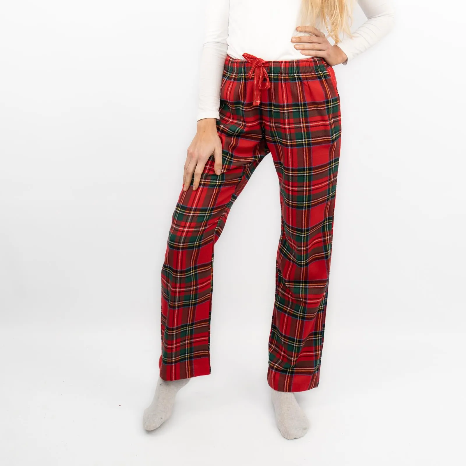 Old Navy Womens Red Plaid Tartan PJ Style Bottoms