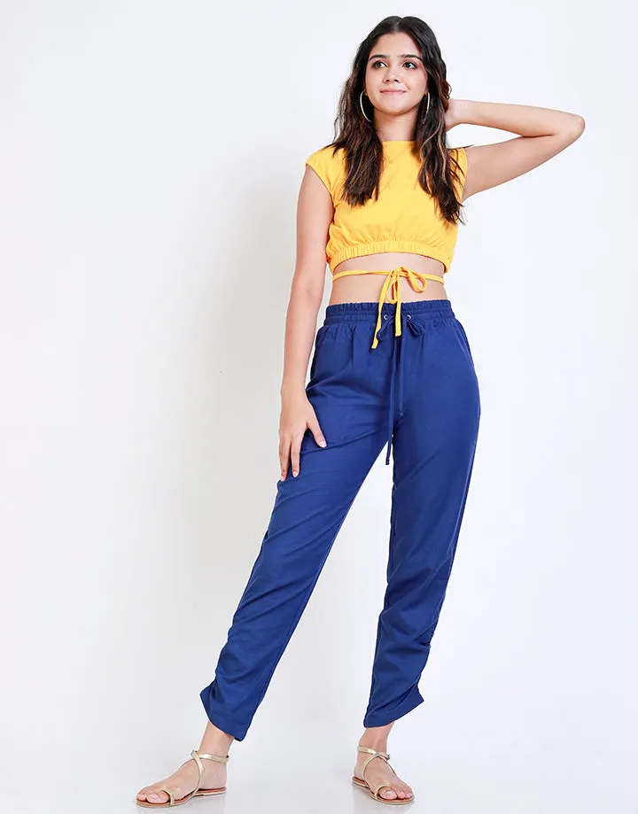 Pants with Side Ruched Hem