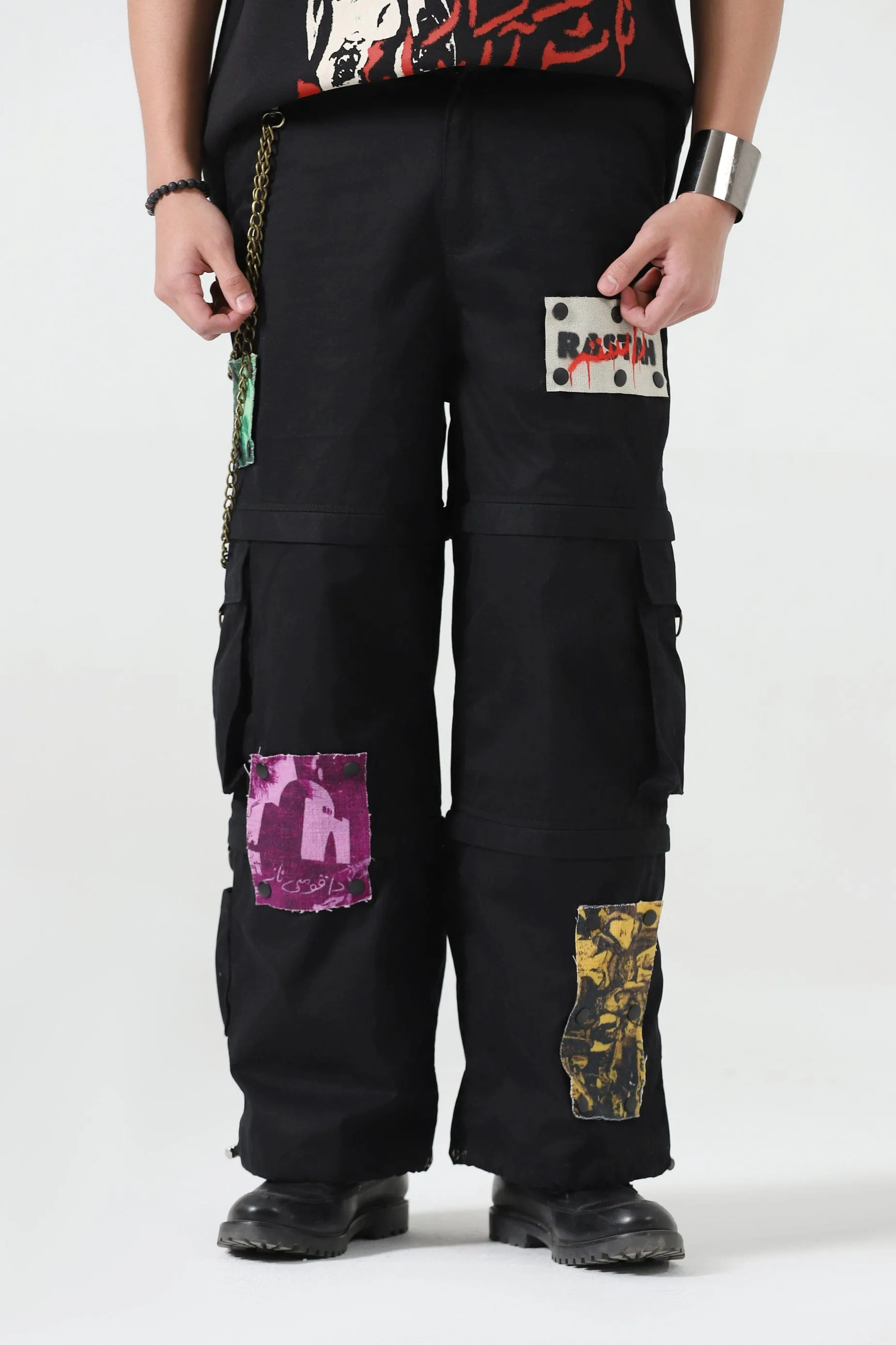 PATCHWORK CARGO PANTS