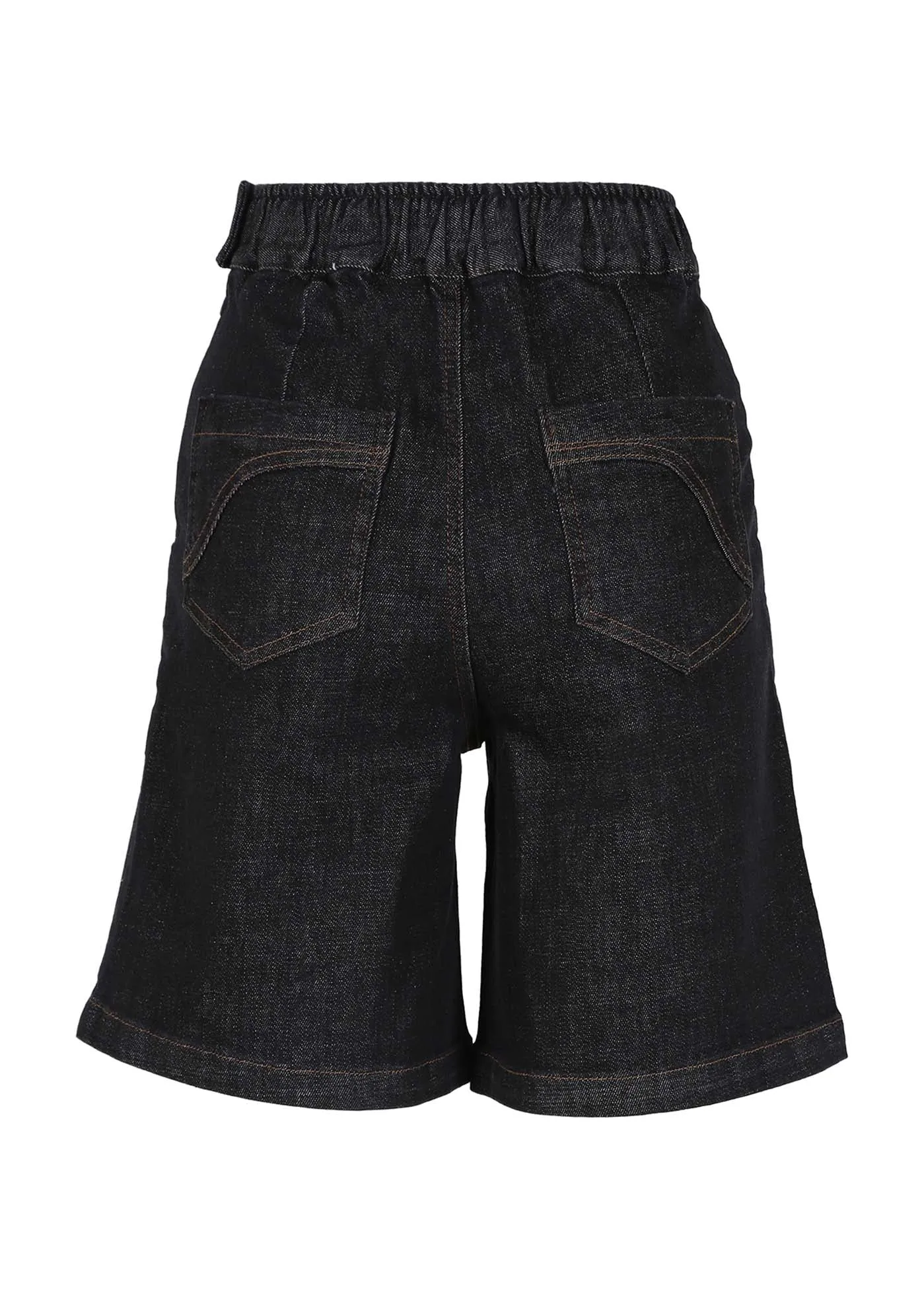 Peggy Shorts Black Wash in Denim