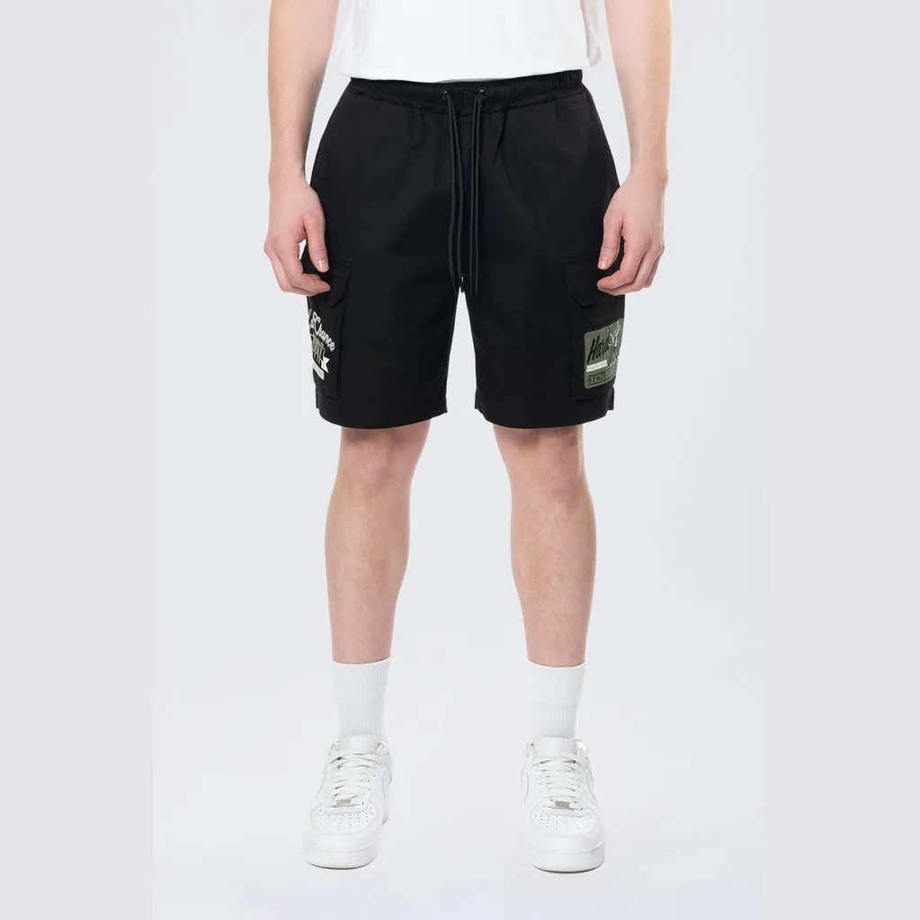 Pitstop Cargo Twill Lounge Shorts - Black