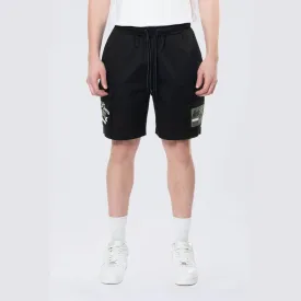 Pitstop Cargo Twill Lounge Shorts - Black