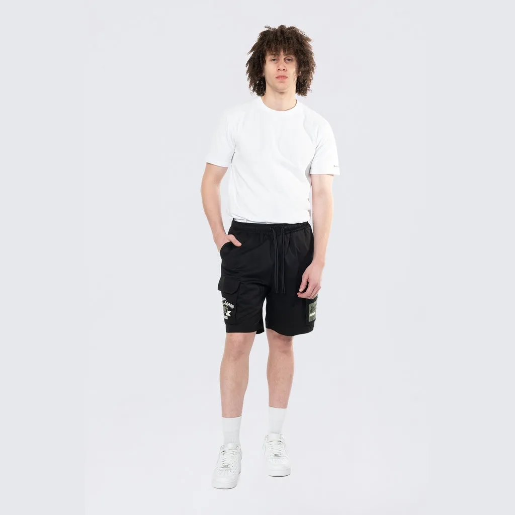 Pitstop Cargo Twill Lounge Shorts - Black