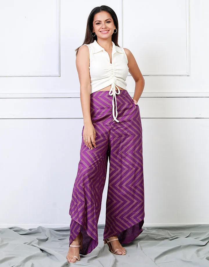 Printed Tulip Hem Pant