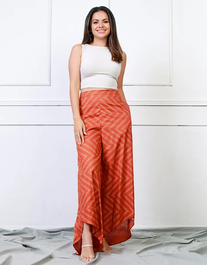 Printed Tulip Hem Pant