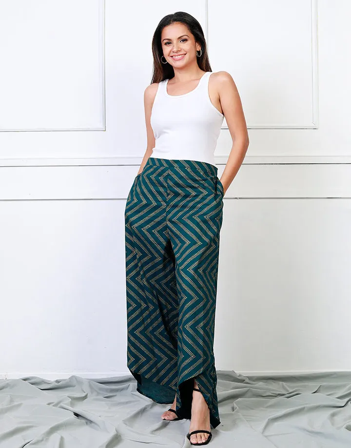 Printed Tulip Hem Pant