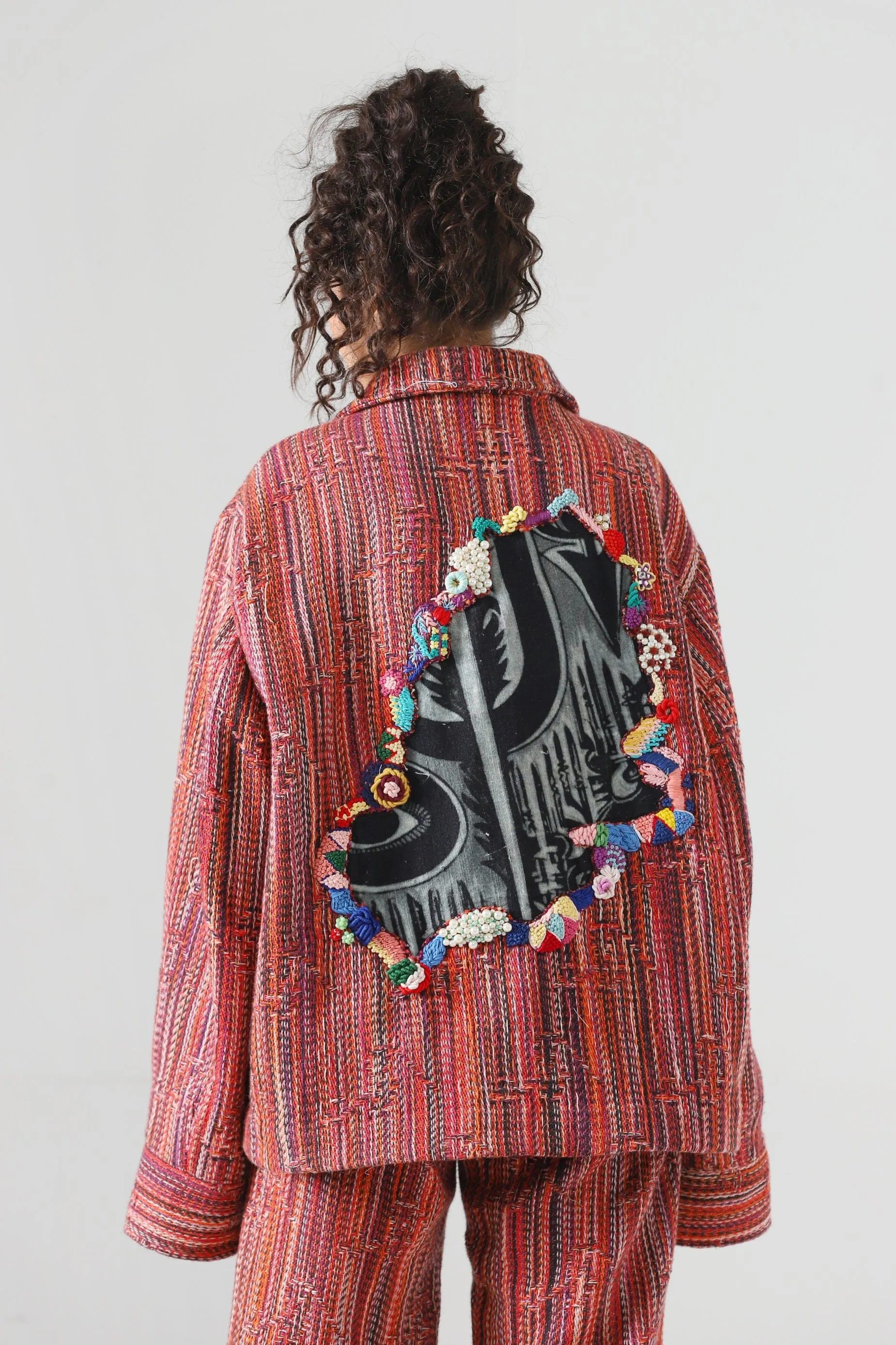 "SADEQUAIN" JAQUARD EMBROIDERY JACKET