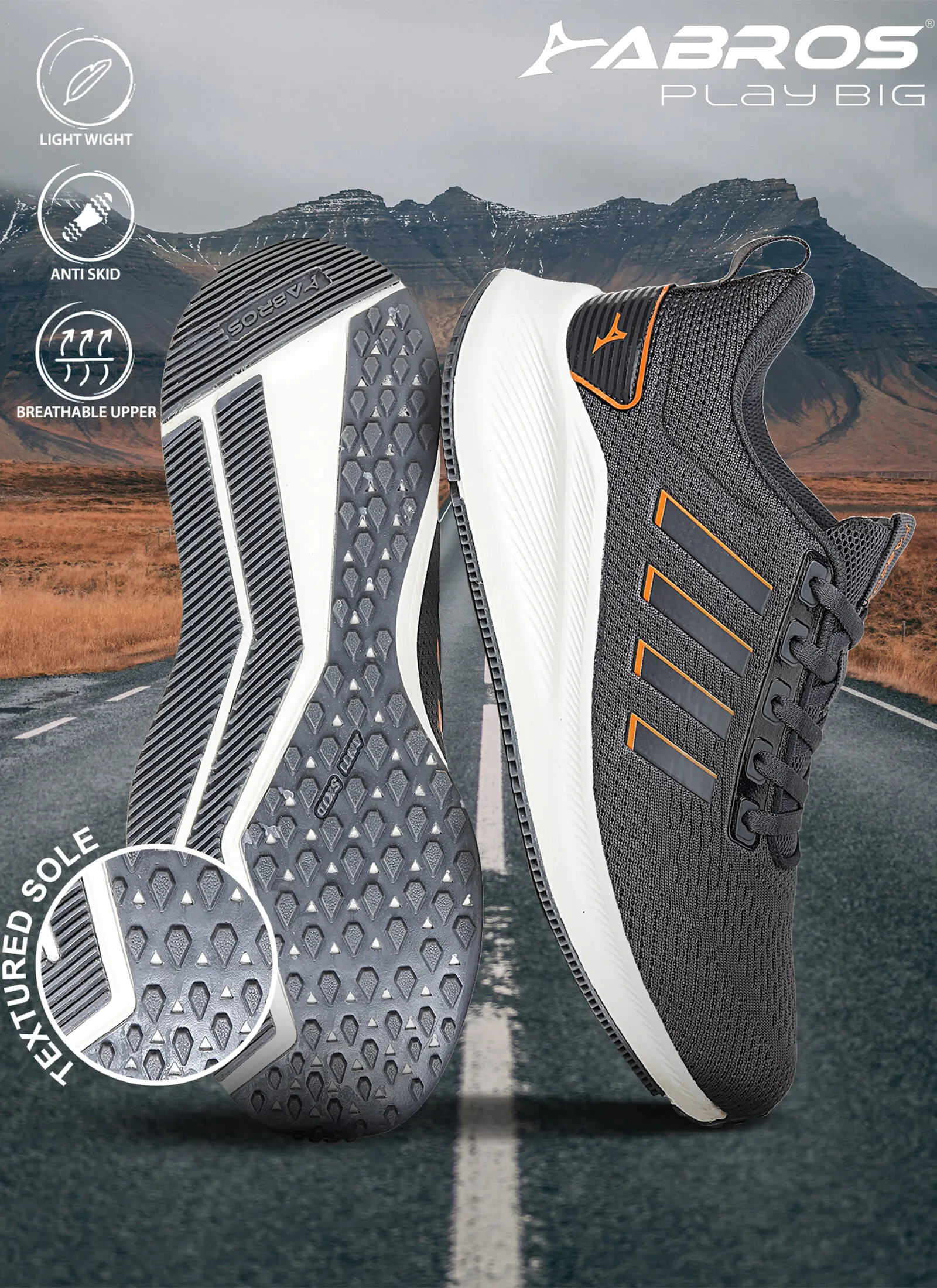 Racer Lightweight Anti-Skid Sports Shoes for Men