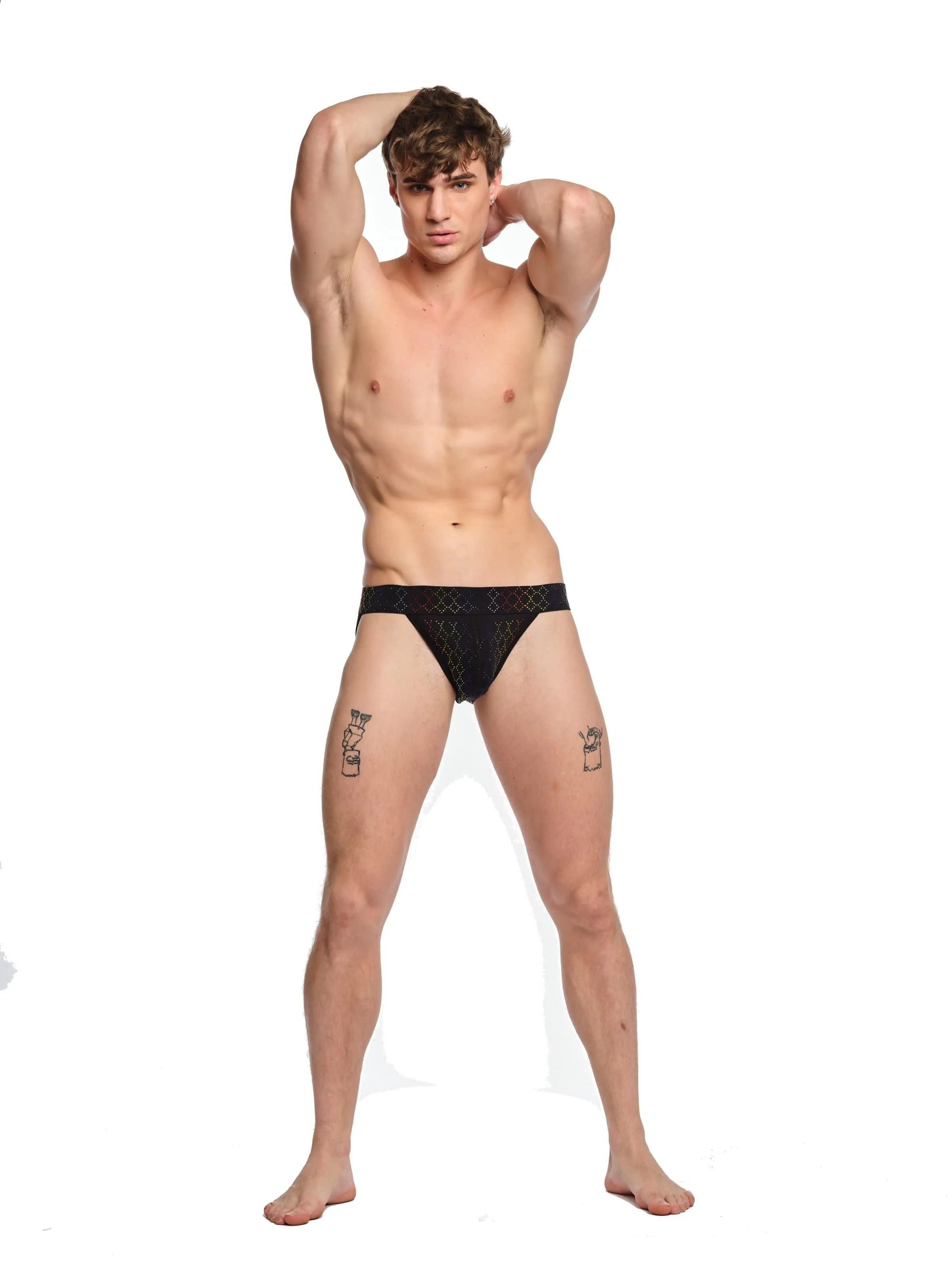 Rainbow Crystal Sport Brief Black