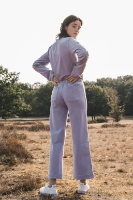 rib pants lilac <br> by Signe