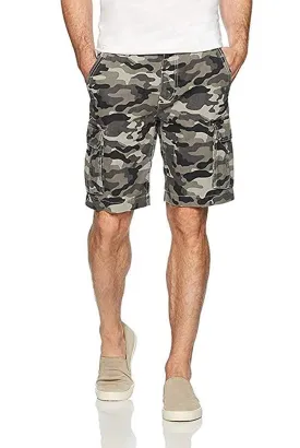 Romano nx Camouflage Cotton Cargo Shorts for Men- Bermuda with Multi-Pockets & Side Zipper Pockets